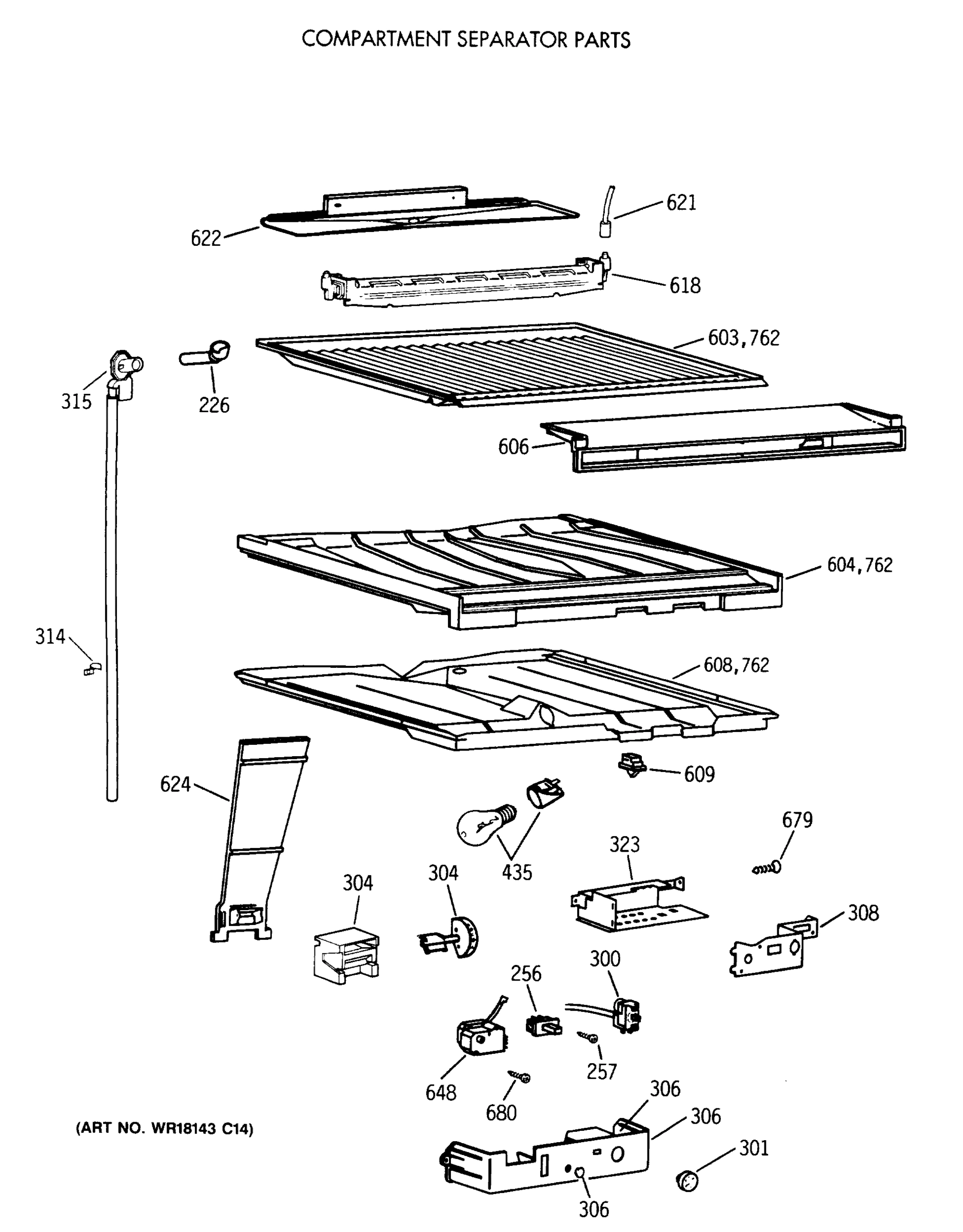 COMPARTMENT SEPARATOR PARTS
