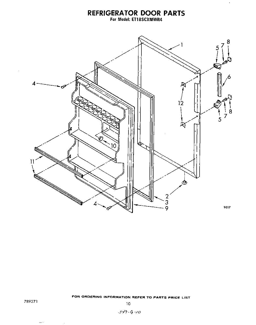 08 - REFRIGERATOR DOOR , PARTS NOT ILLUS