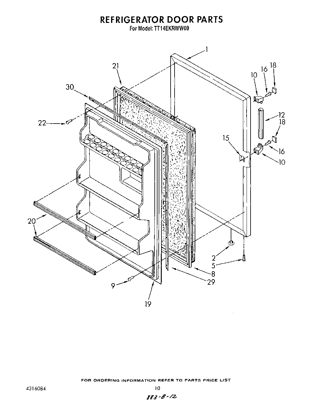 08 - REFRIGERATOR DOOR , NOT ILLUSTRATED
