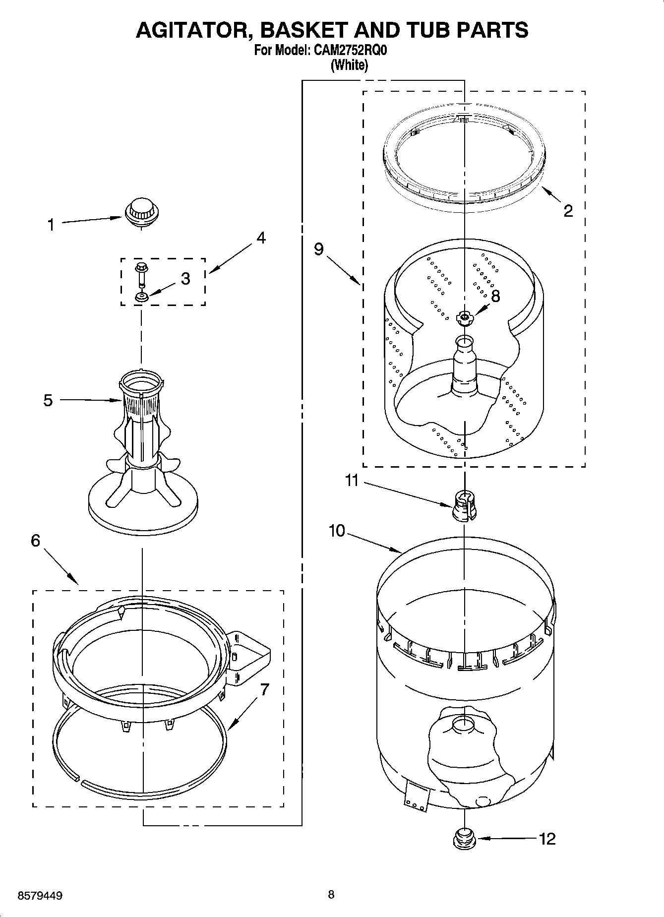 05 - AGITATOR, BASKET AND TUB PARTS