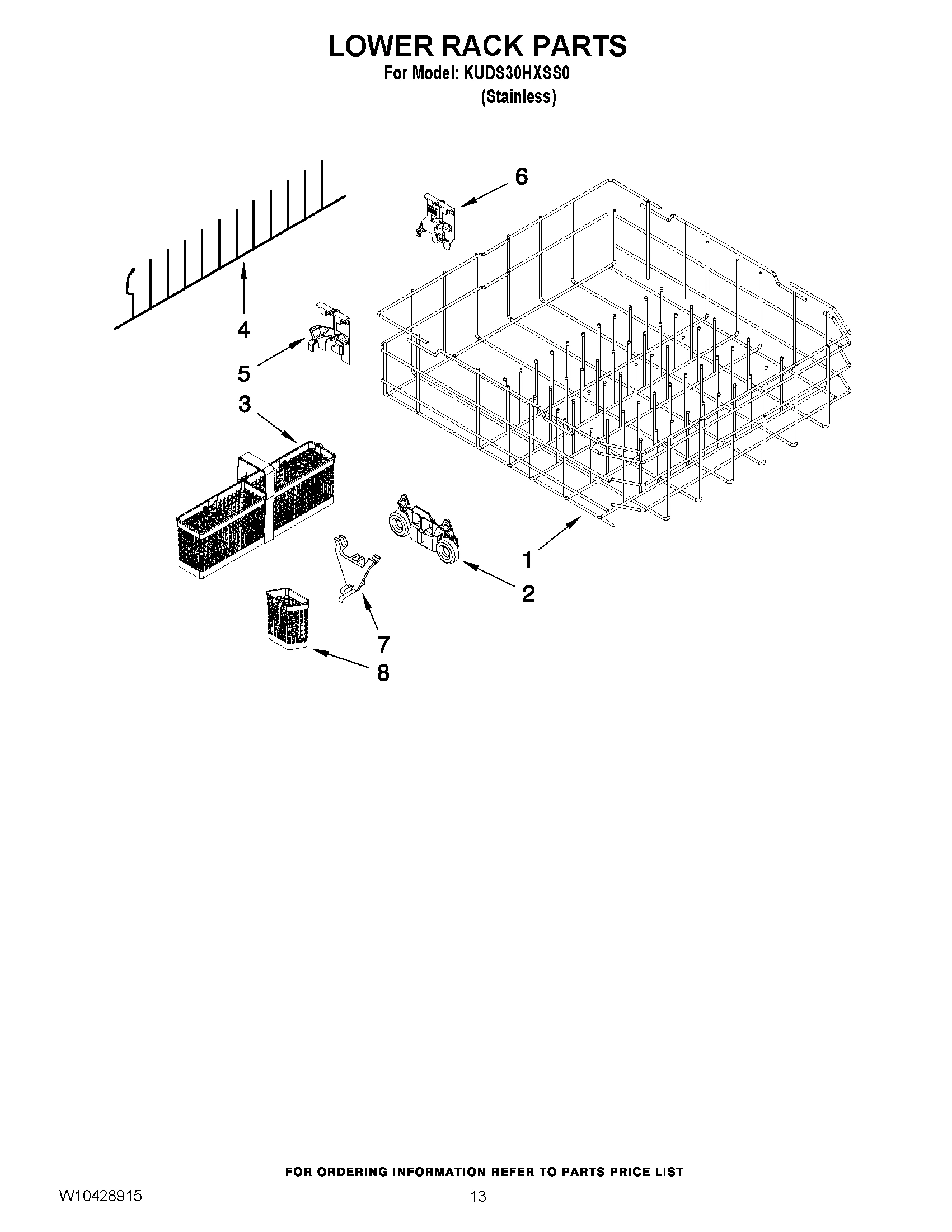 10 - LOWER RACK PARTS