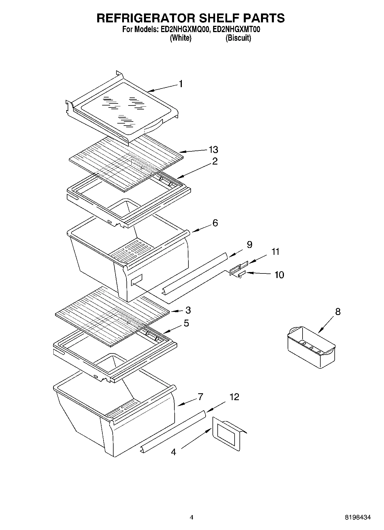 03 - REFRIGERATOR SHELF PARTS
