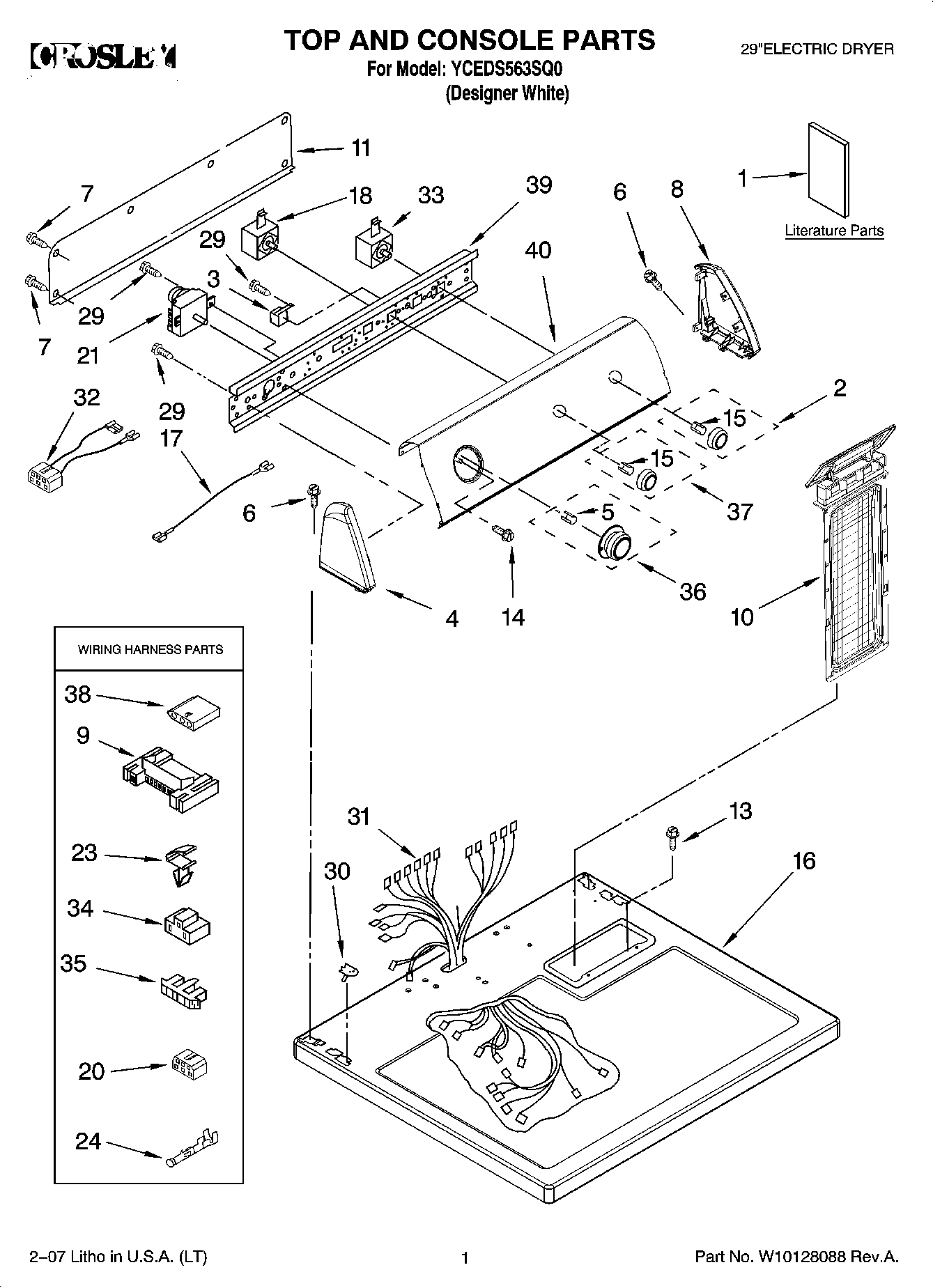 01 - TOP AND CONSOLE PARTS