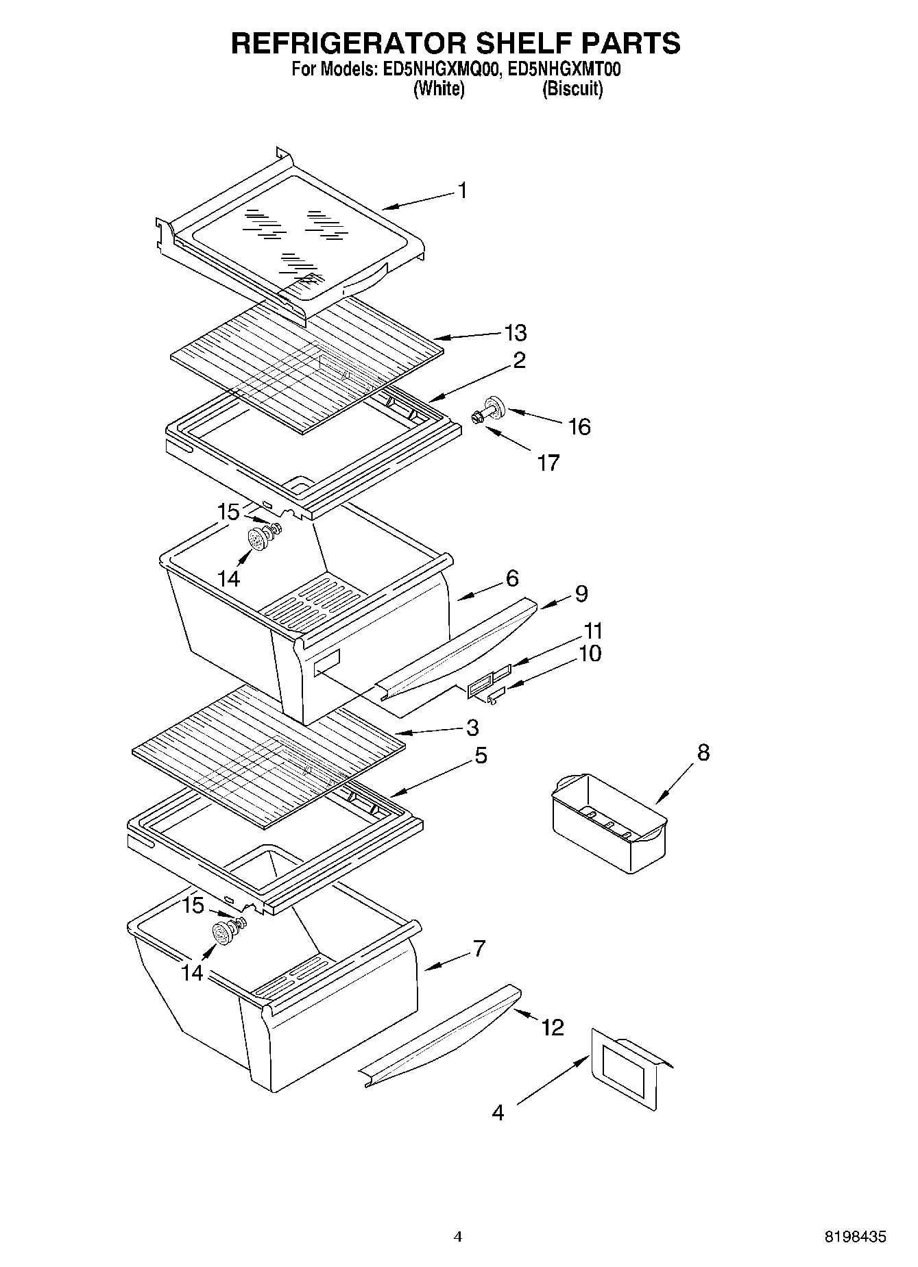 03 - REFRIGERATOR SHELF PARTS
