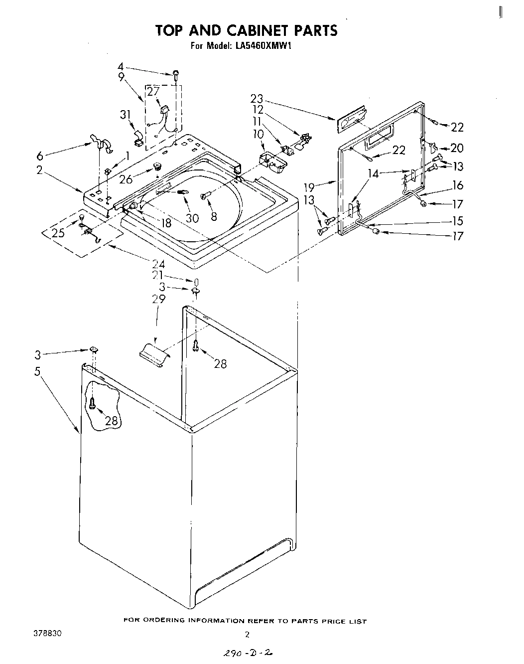02 - TOP AND CABINET , LITERATURE AND OPTIONAL