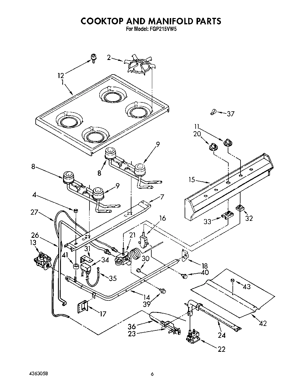 05 - COOKTOP AND MANIFOLD, LIT/OPTIONAL