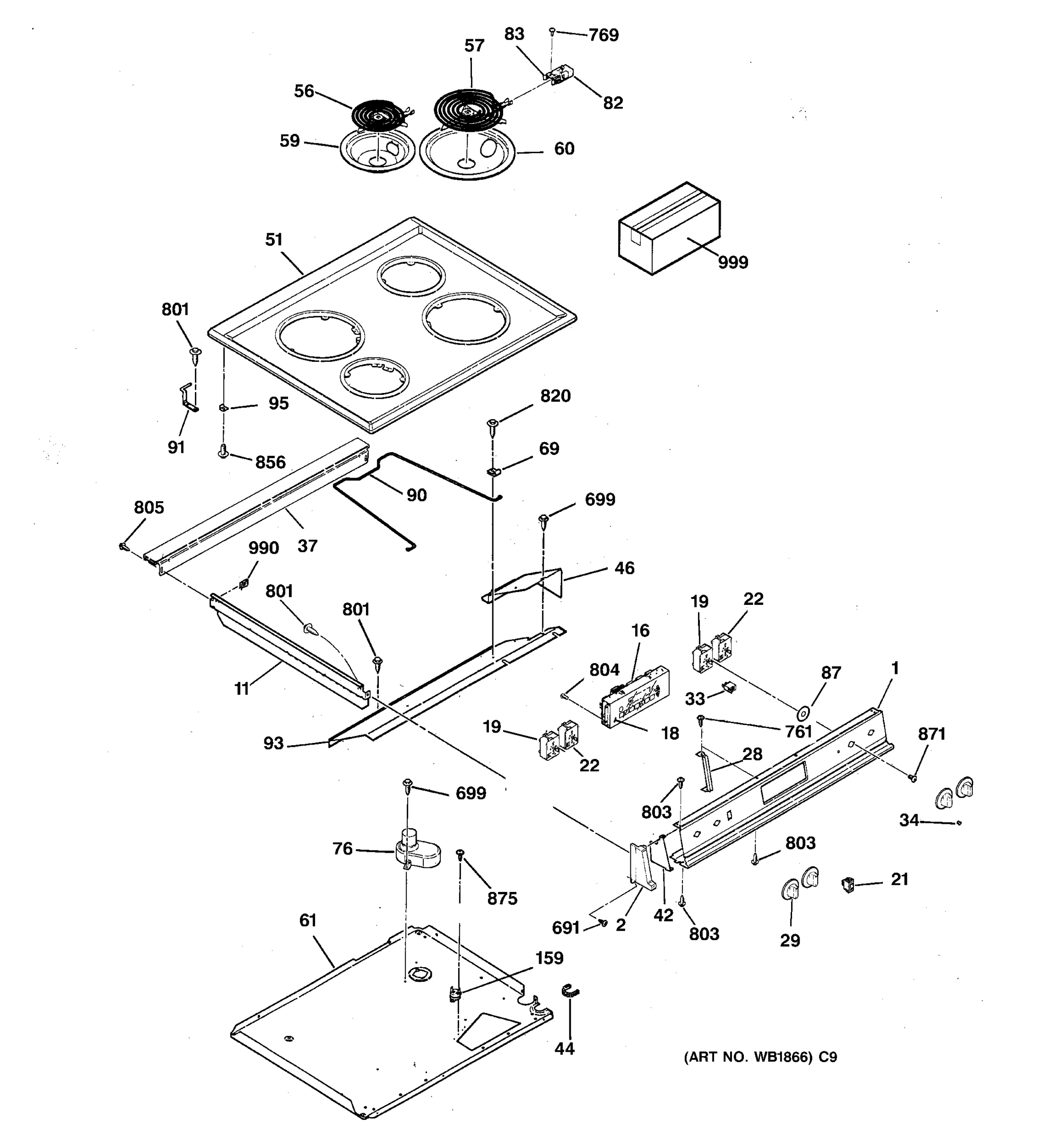 CONTROL PANEL & COOKTOP