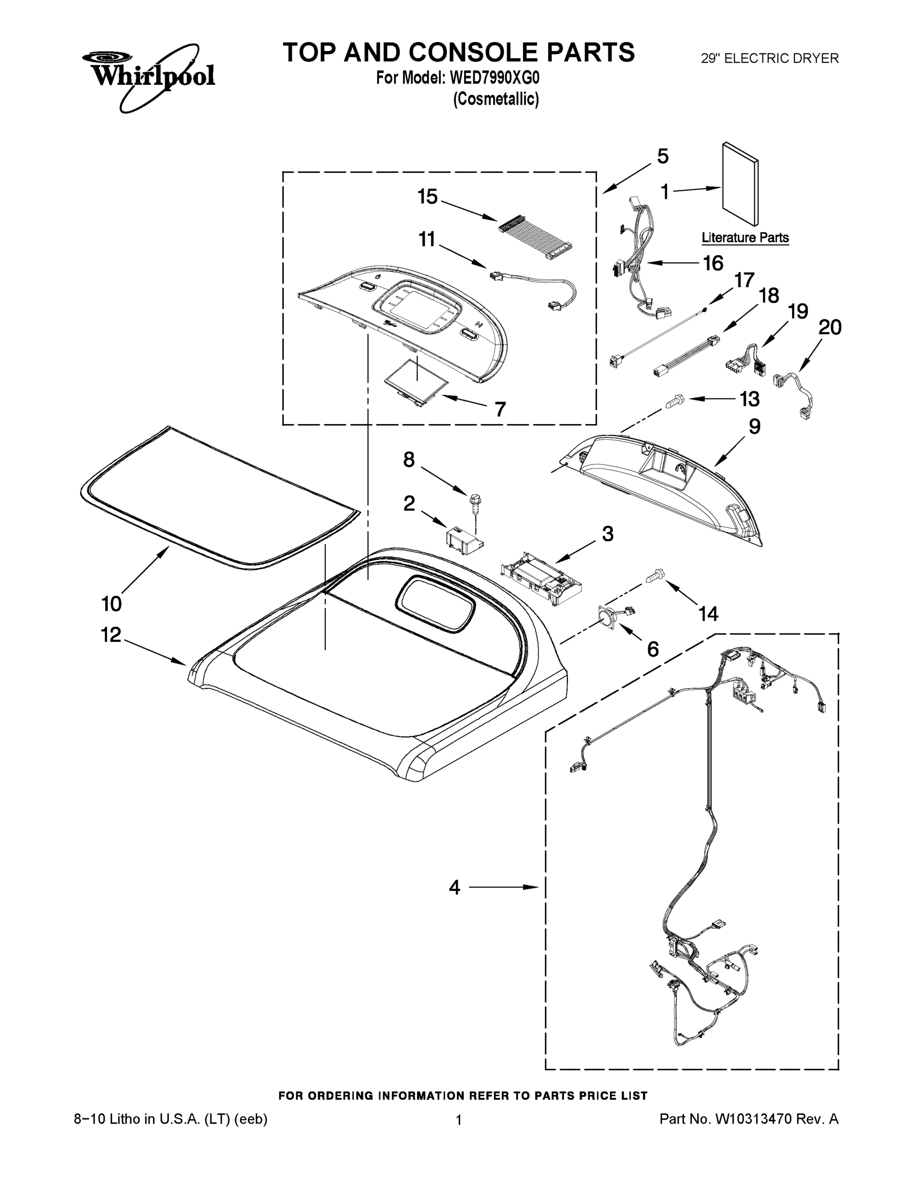 01 - TOP AND CONSOLE PARTS