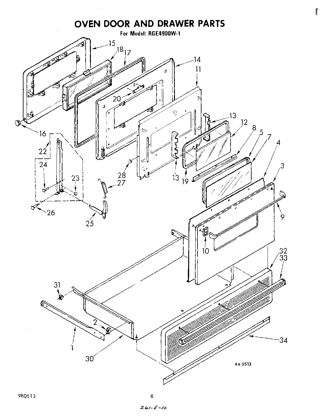 05 - OVEN DOOR AND DRAWER
