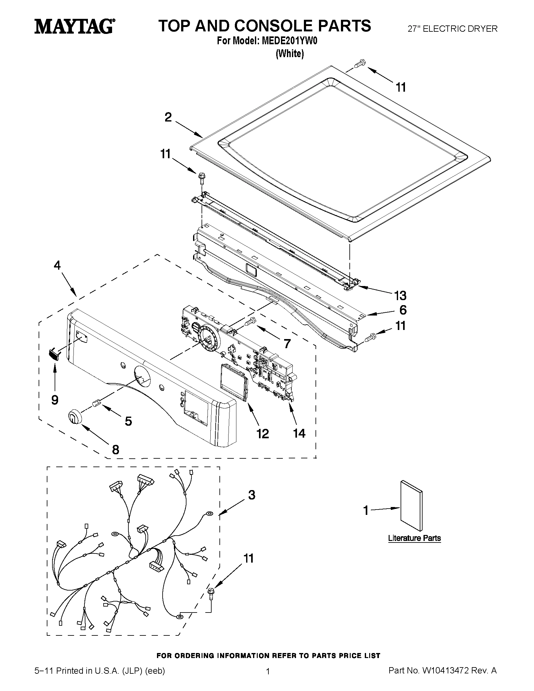 01 - TOP AND CONSOLE PARTS