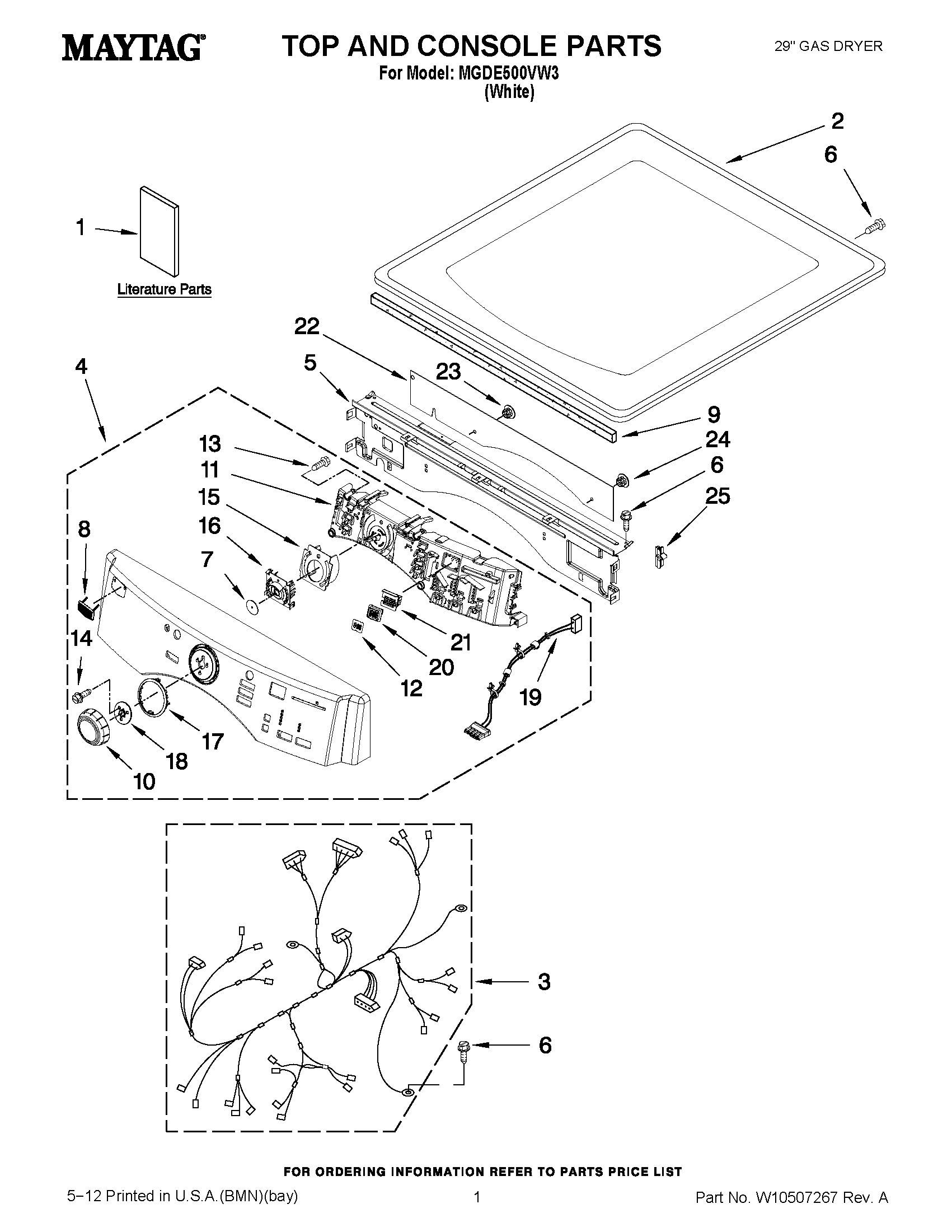 01 - TOP AND CONSOLE PARTS