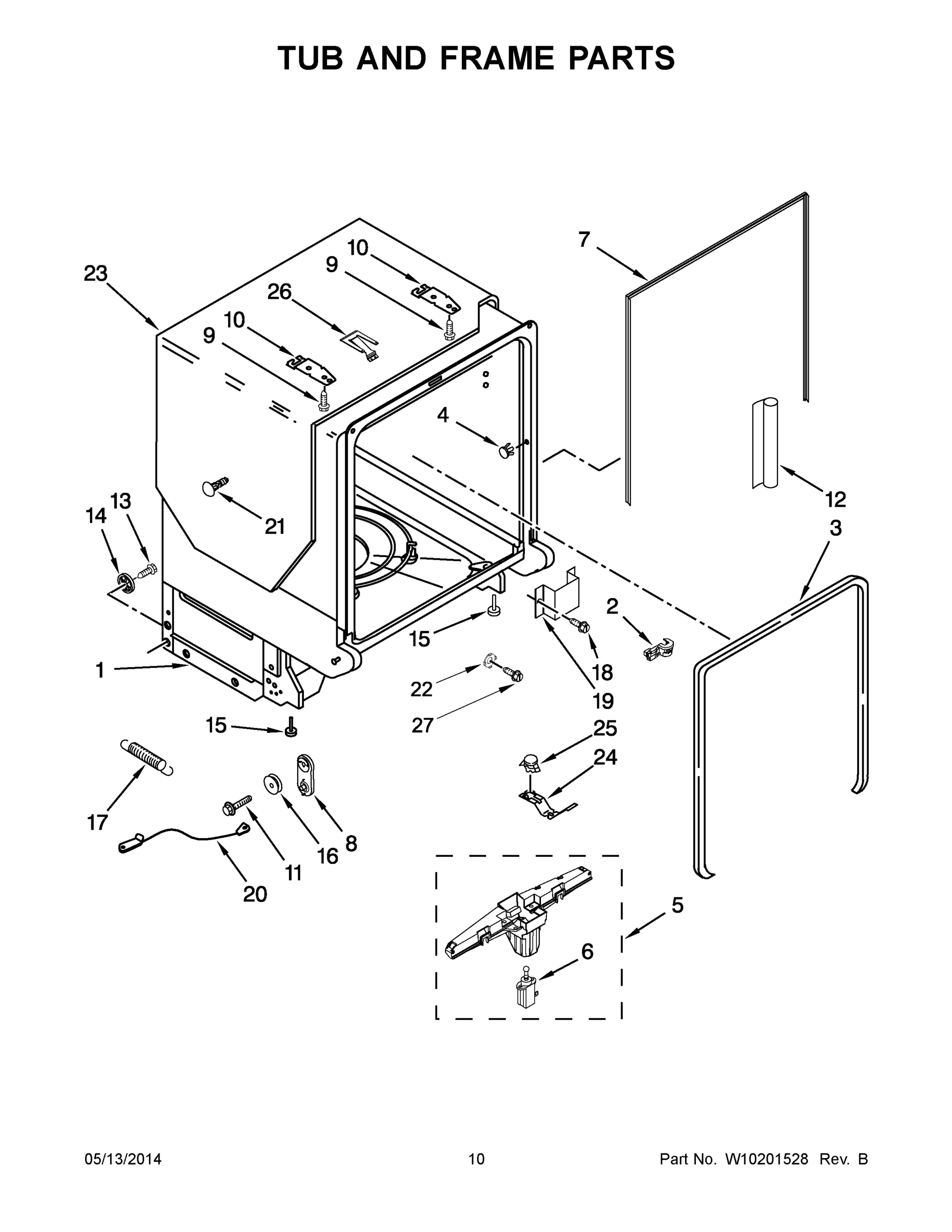 06 - TUB AND FRAME PARTS