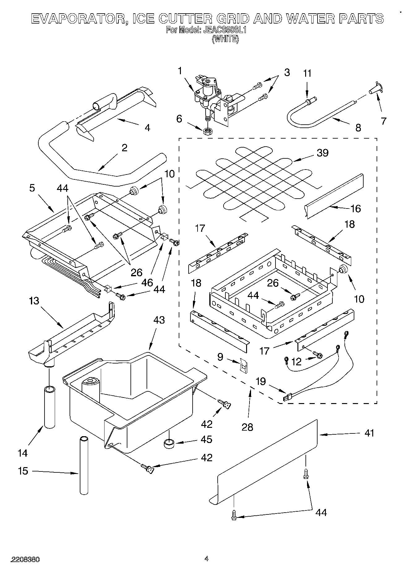 03 - EVAPORATOR, ICE CUTTER GRID AND WATER