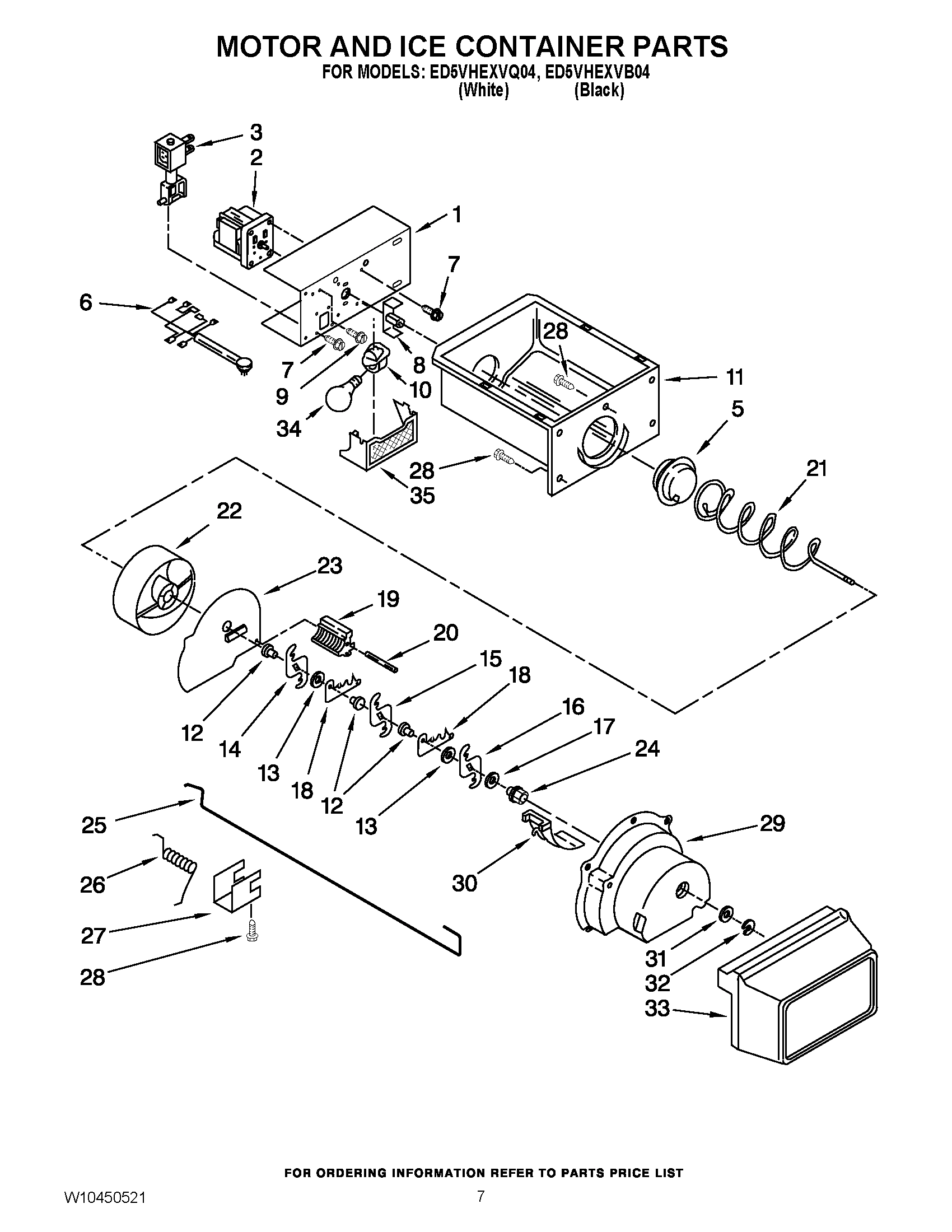 05 - MOTOR AND ICE CONTAINER PARTS