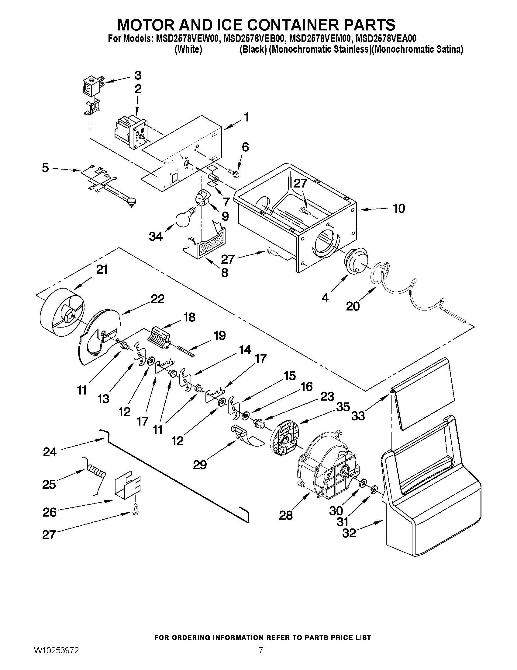 05 - MOTOR AND ICE CONTAINER PARTS