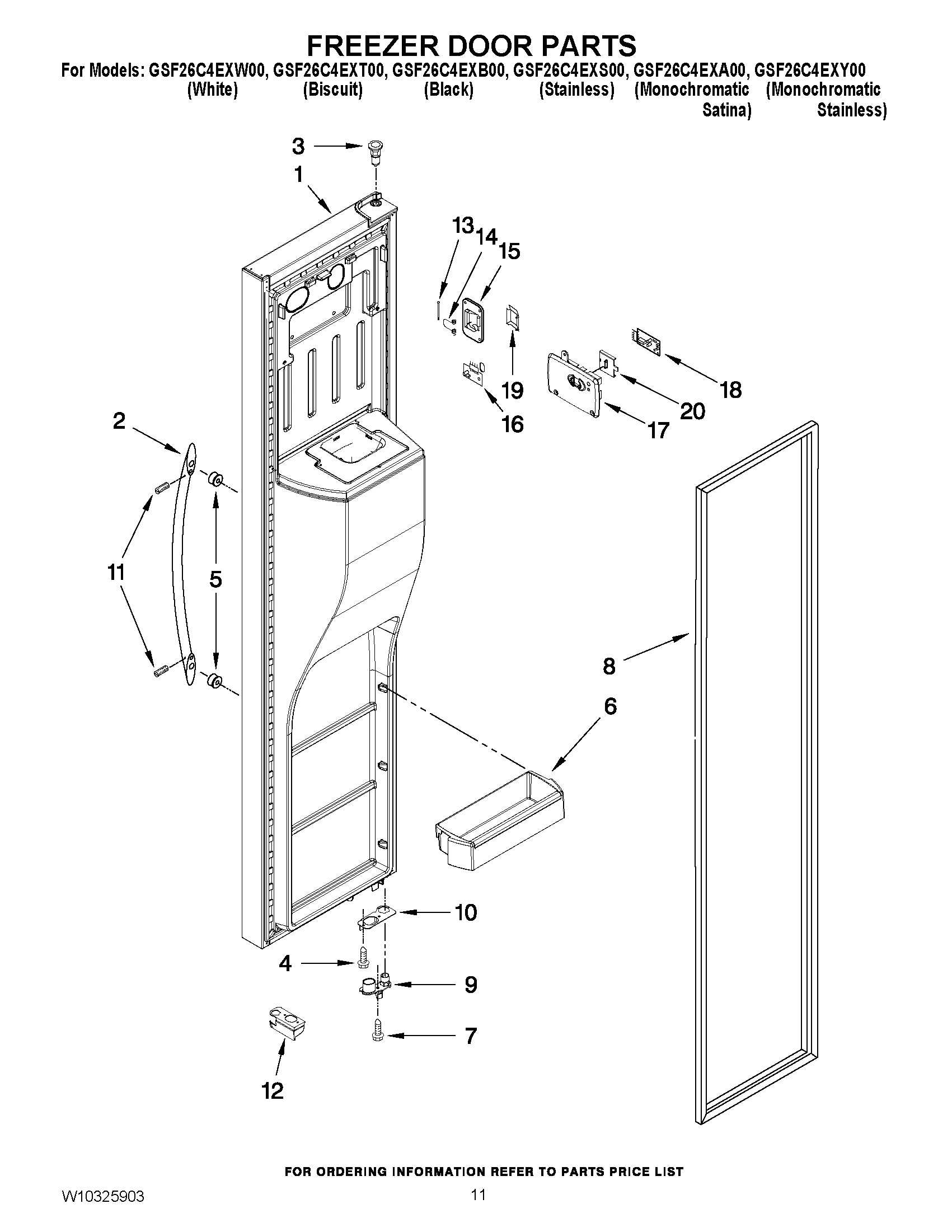 07 - FREEZER DOOR PARTS