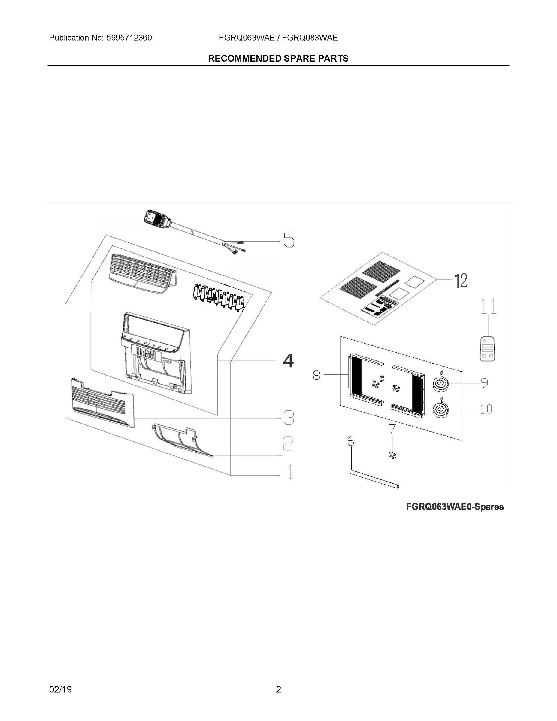 02 - RECOMMENDED SPARE PARTS