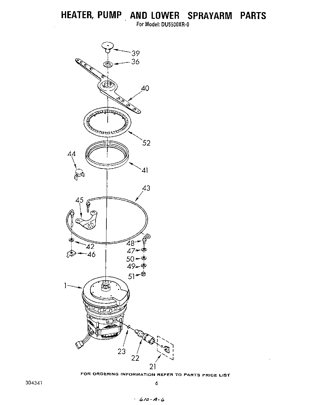 04 - HEATER, PUMP AND LOWER SPRAY ARM