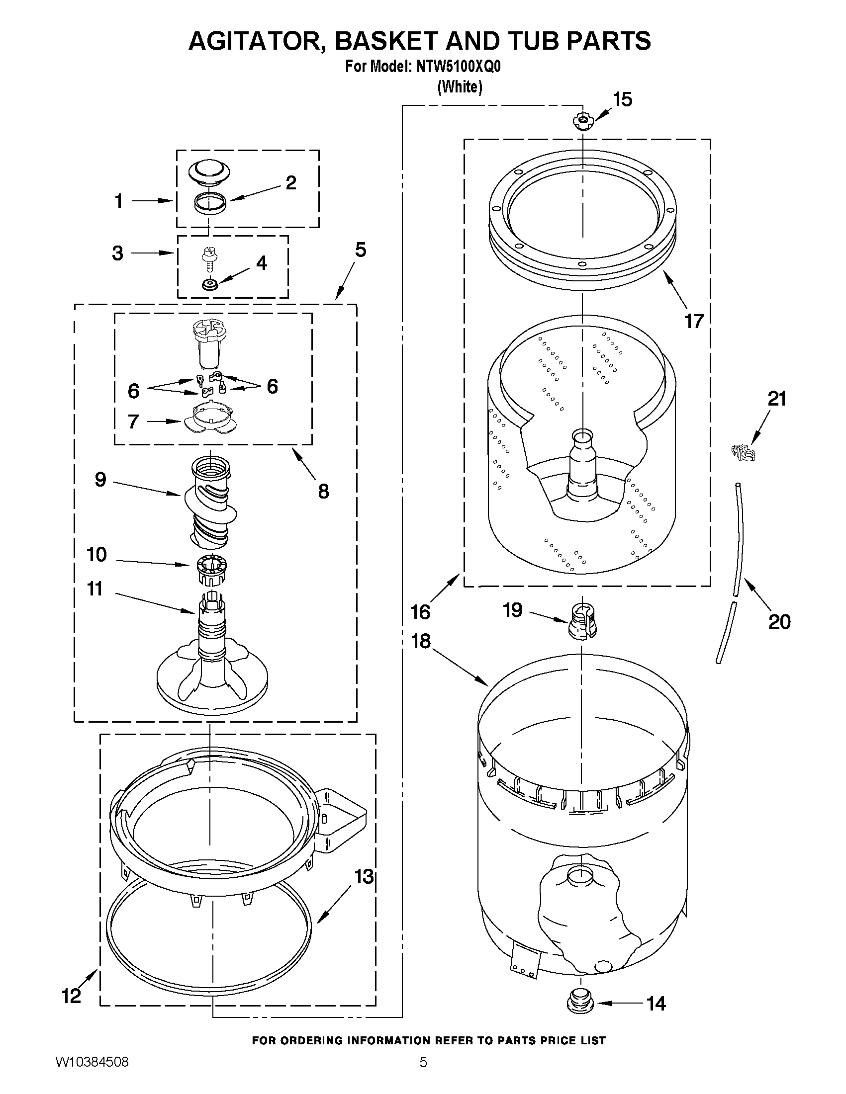 03 - AGITATOR, BASKET AND TUB PARTS