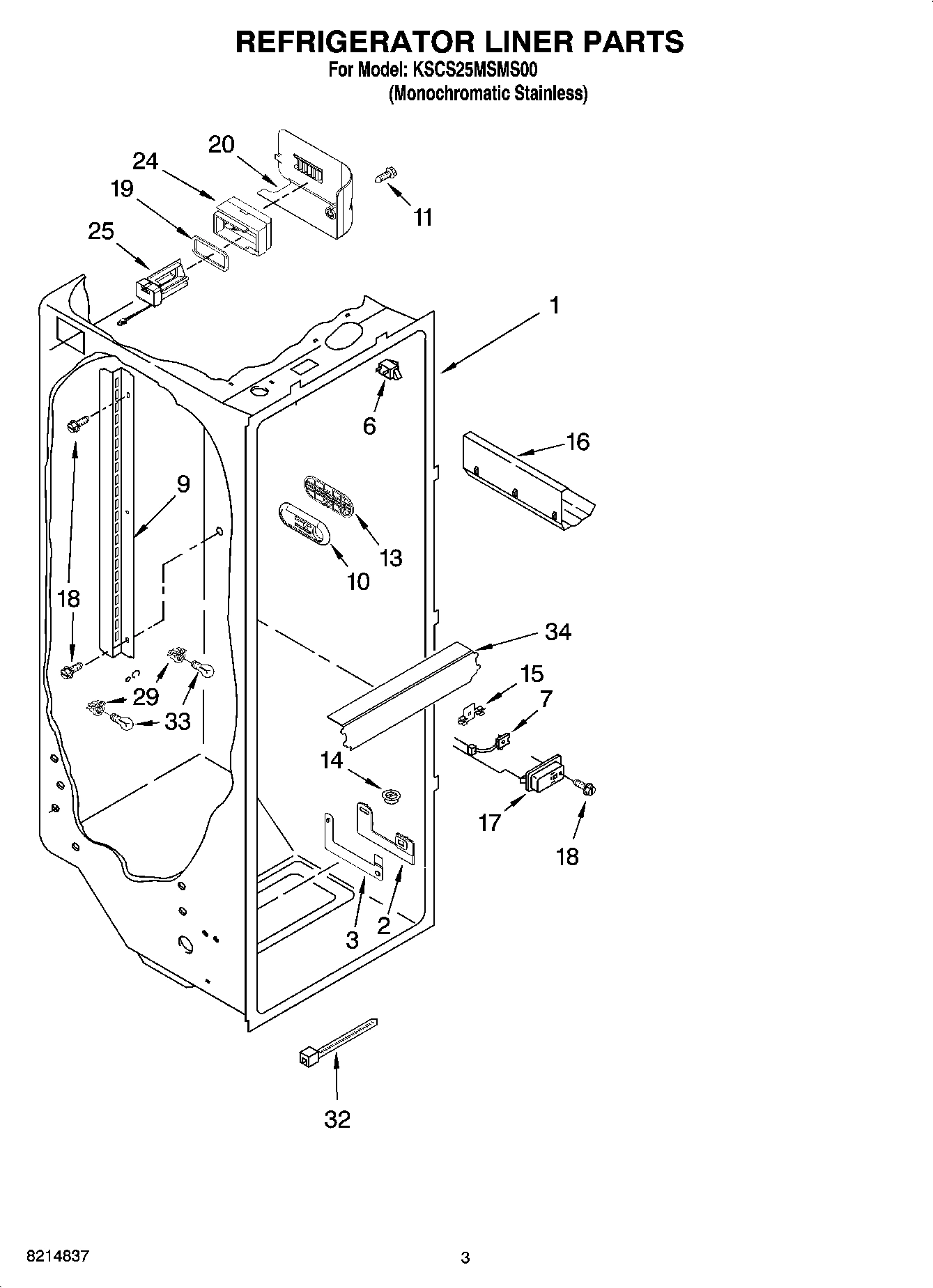 02 - REFRIGERATOR LINER PARTS