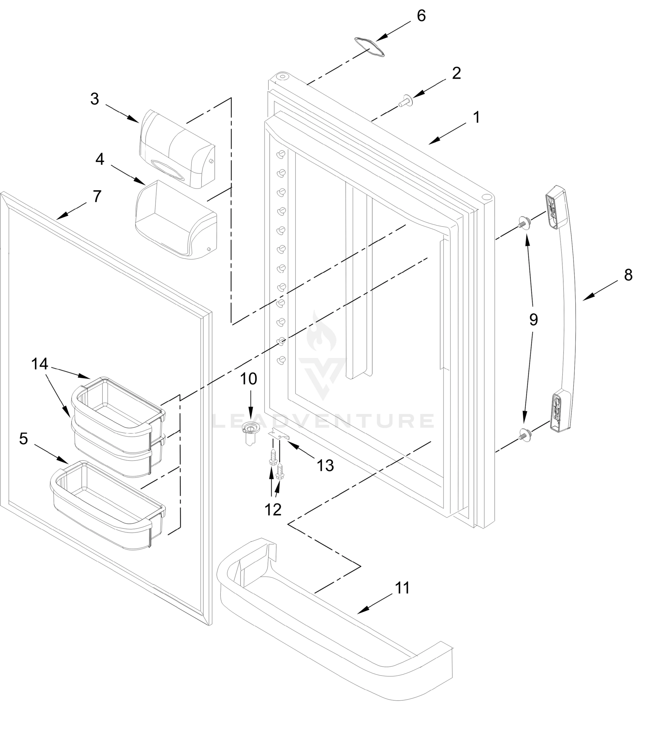 REFRIGERATOR DOOR PARTS