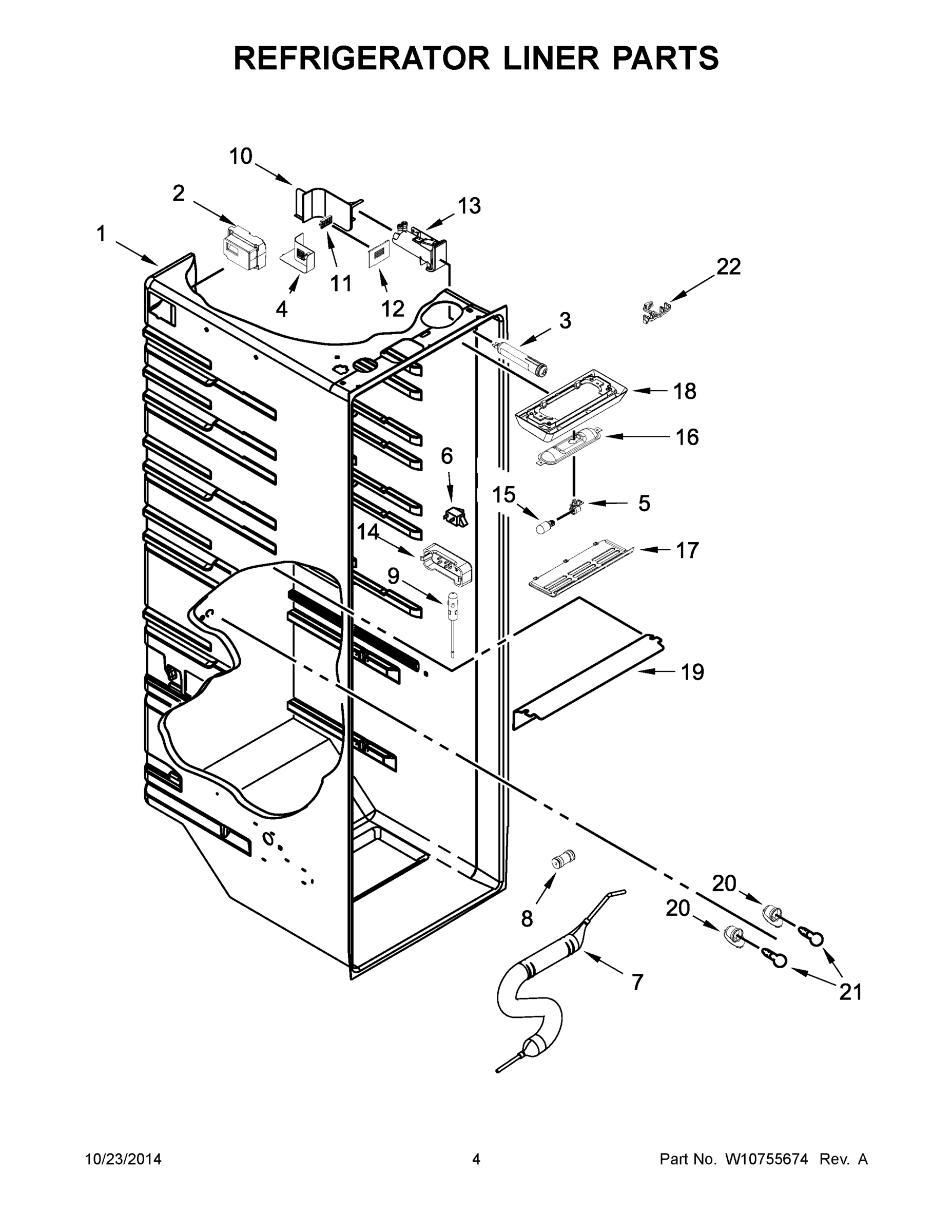 03 - REFRIGERATOR LINER PARTS