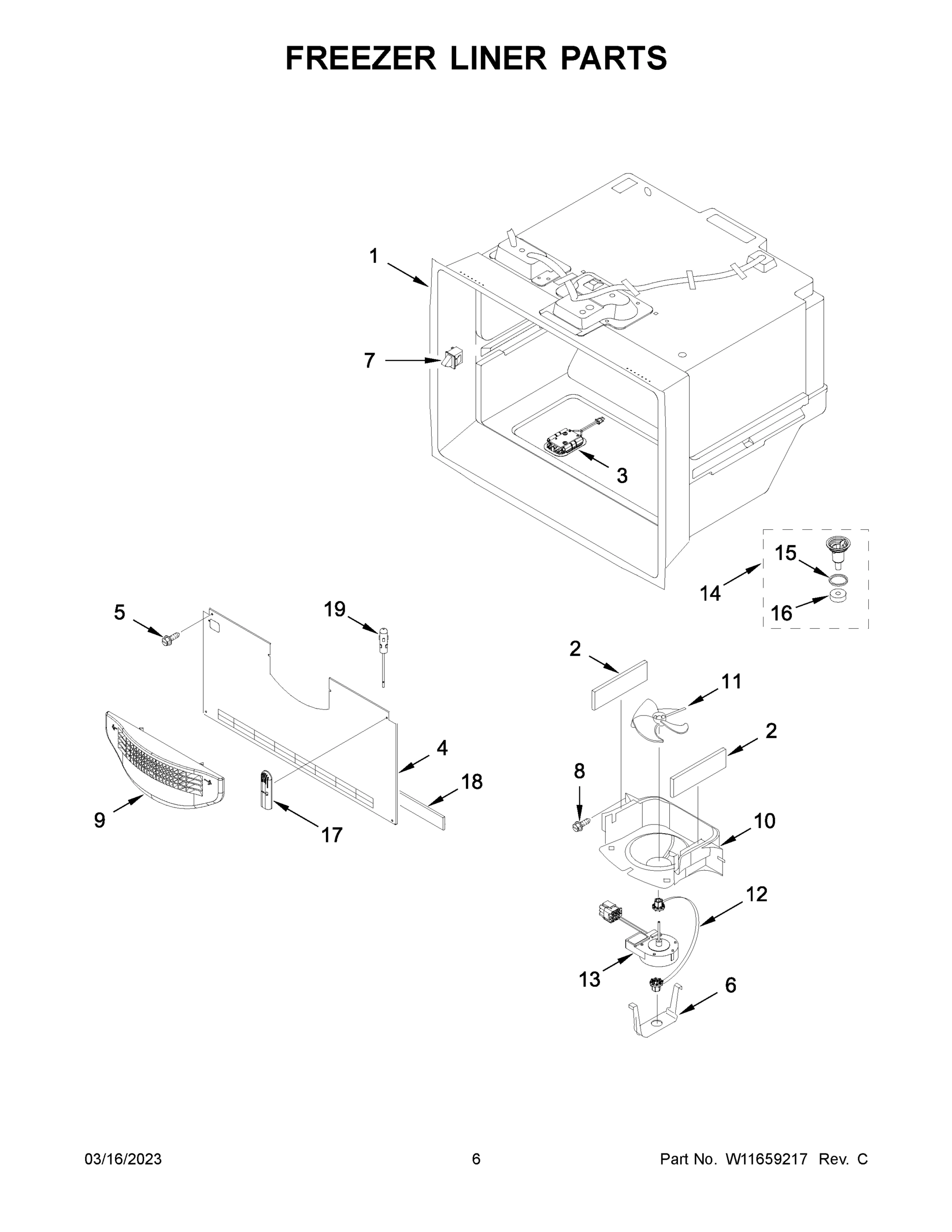 04 - FREEZER LINER PARTS