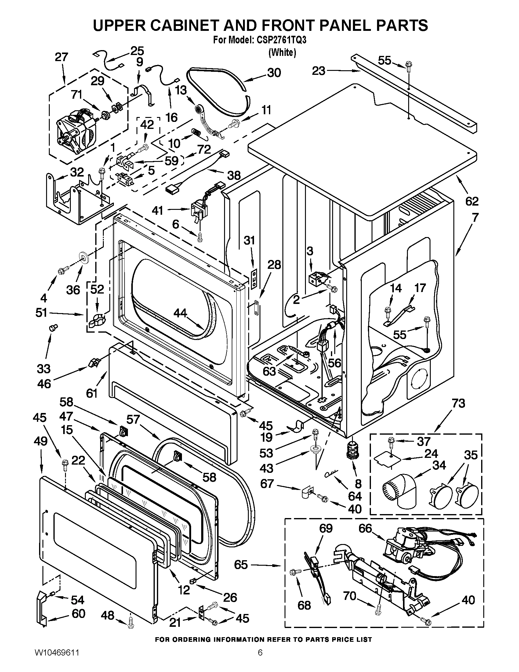 03 - UPPER CABINET AND FRONT PANEL PARTS