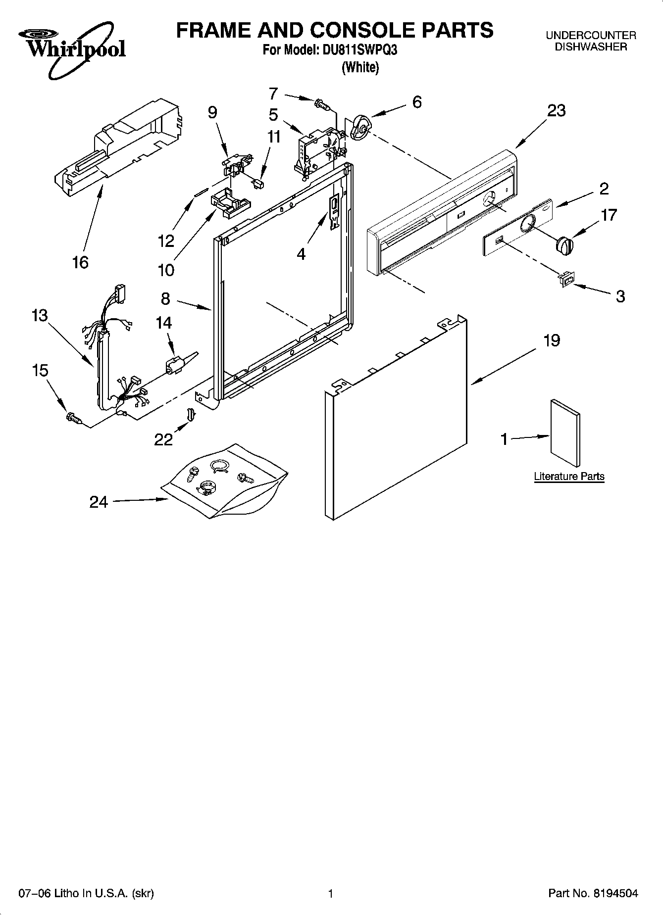 01 - FRAME AND CONSOLE PARTS