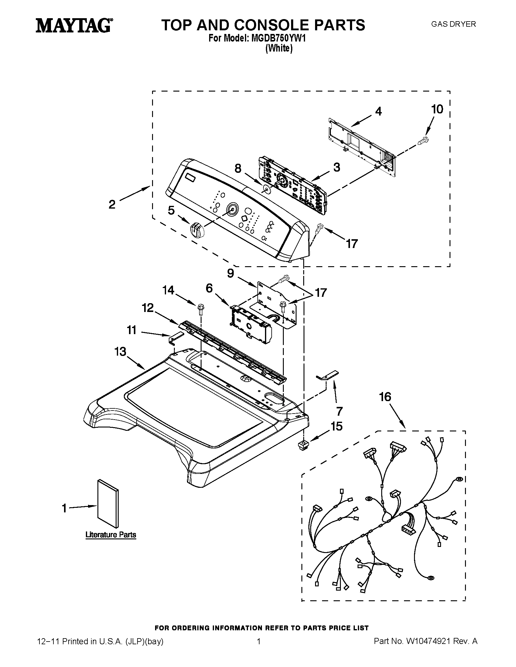 01 - TOP AND CONSOLE PARTS
