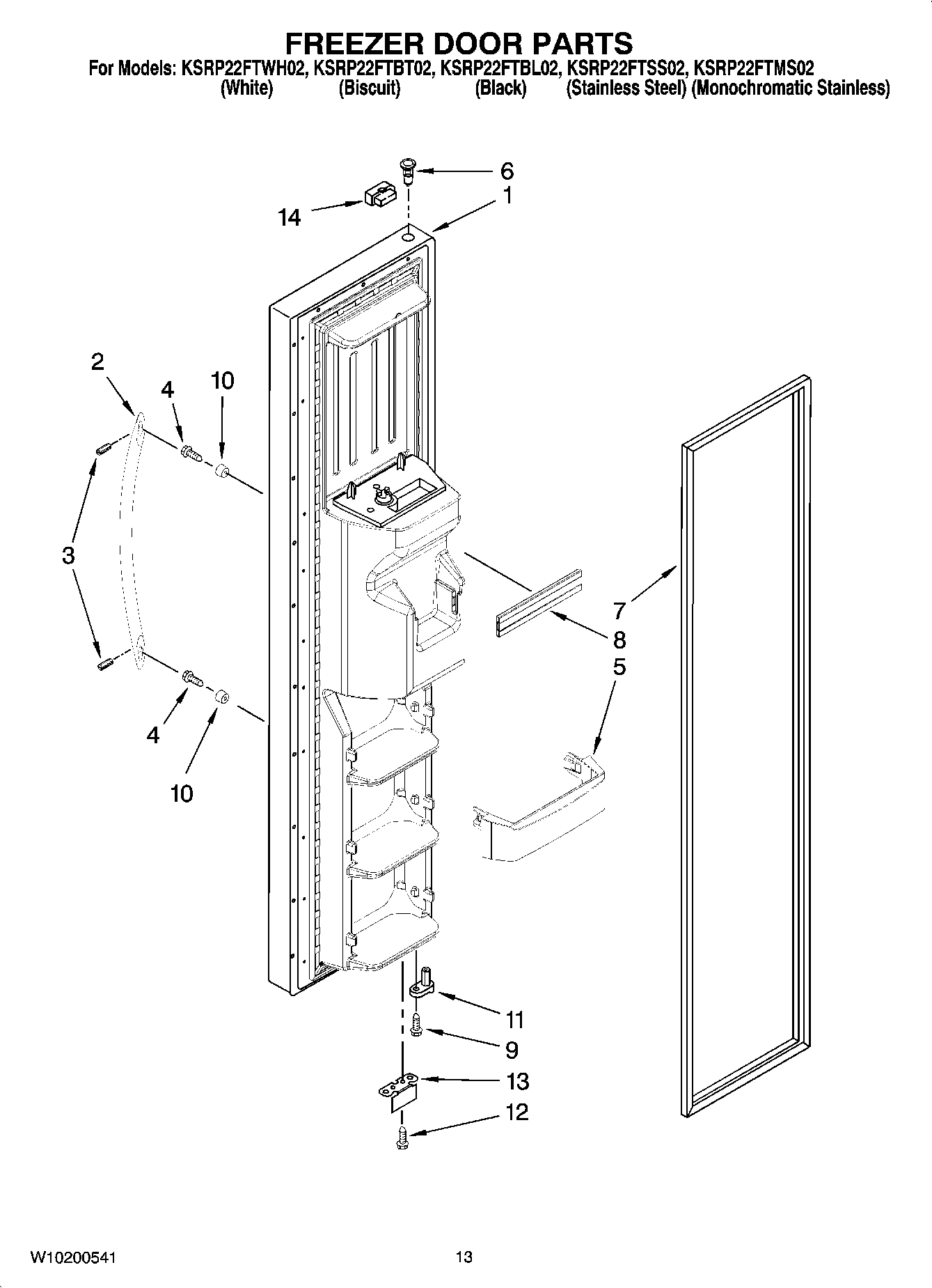 08 - FREEZER DOOR PARTS