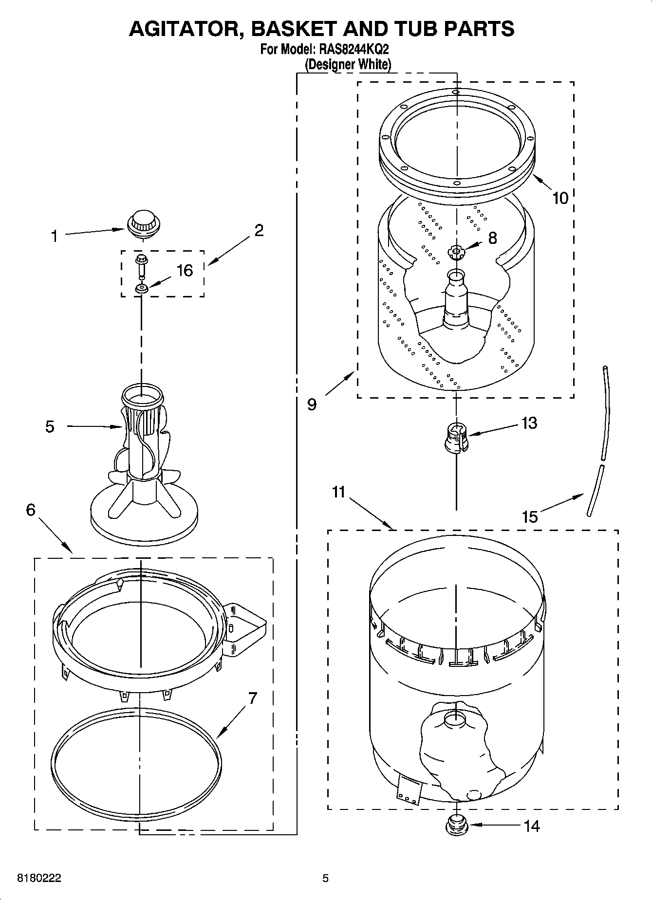 03 - AGITATOR, BASKET AND TUB PARTS