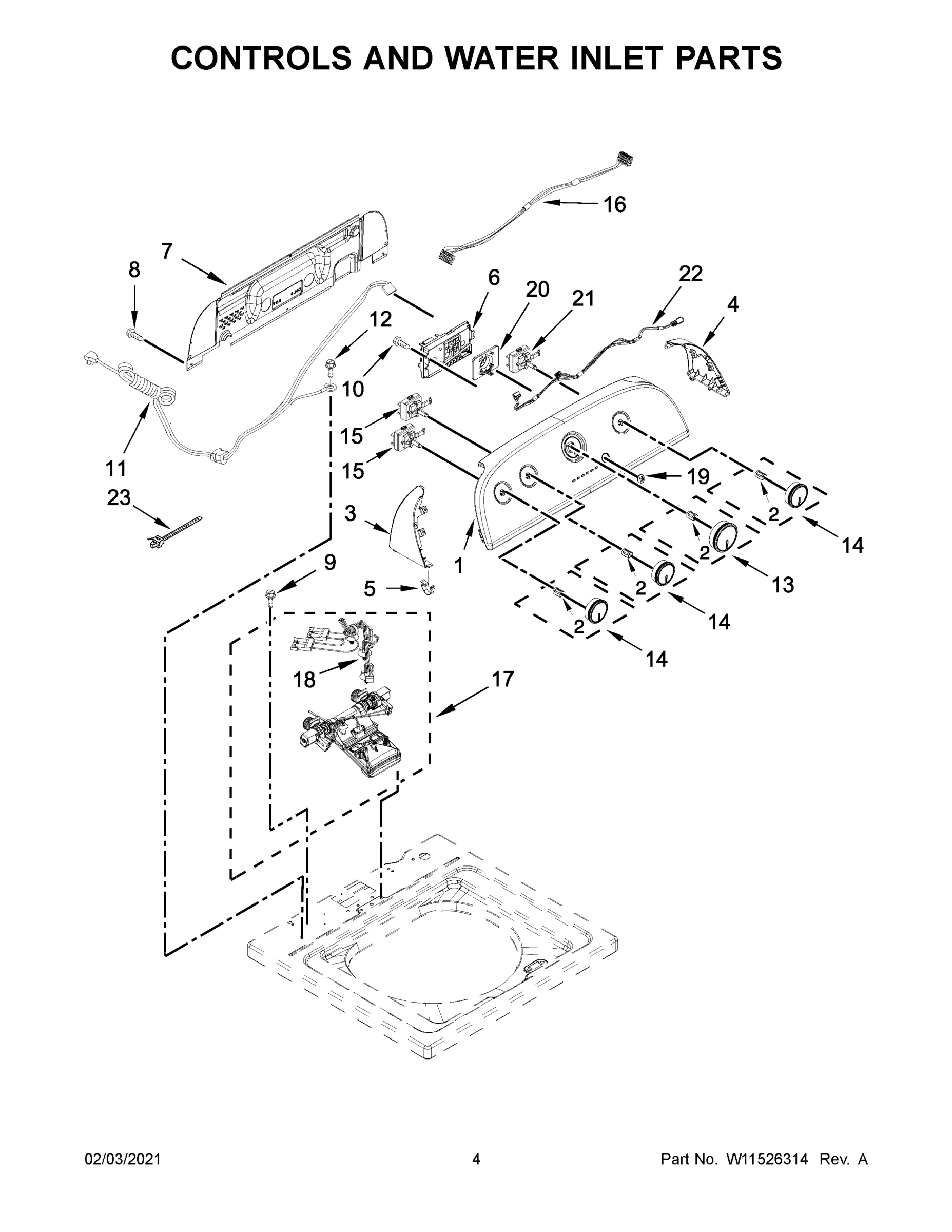 03 - CONTROLS AND WATER INLET PARTS