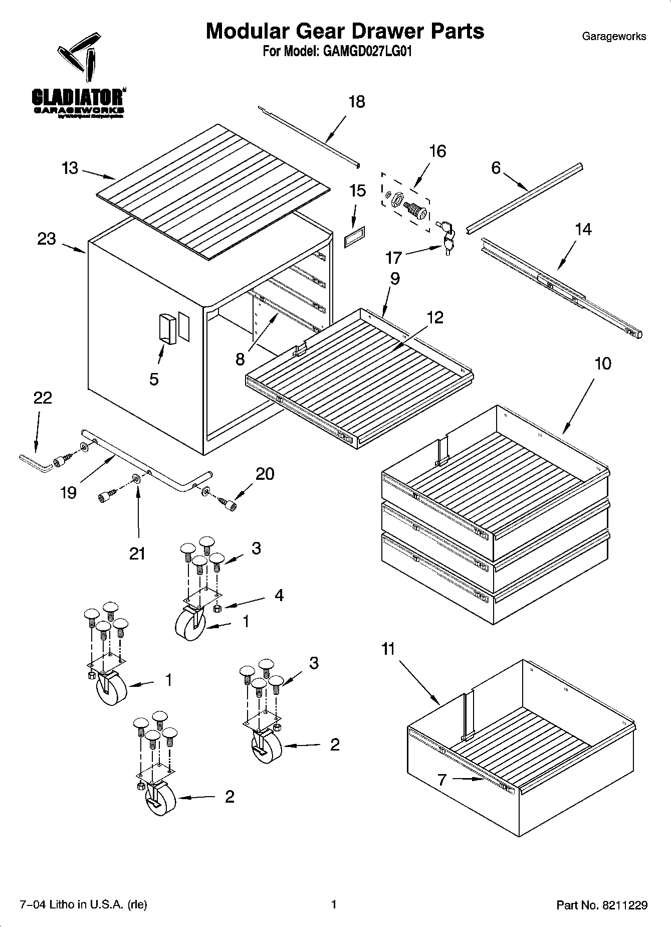 01 - Modular Gear Drawer Parts