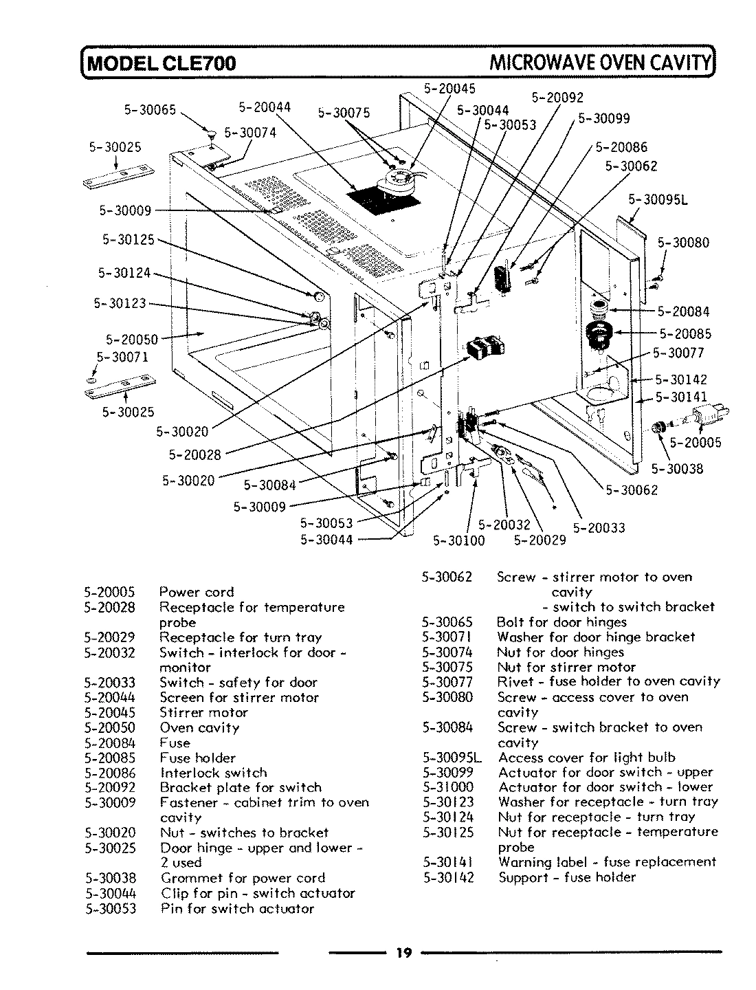 12 - MICROWAVE OVEN CAVITY