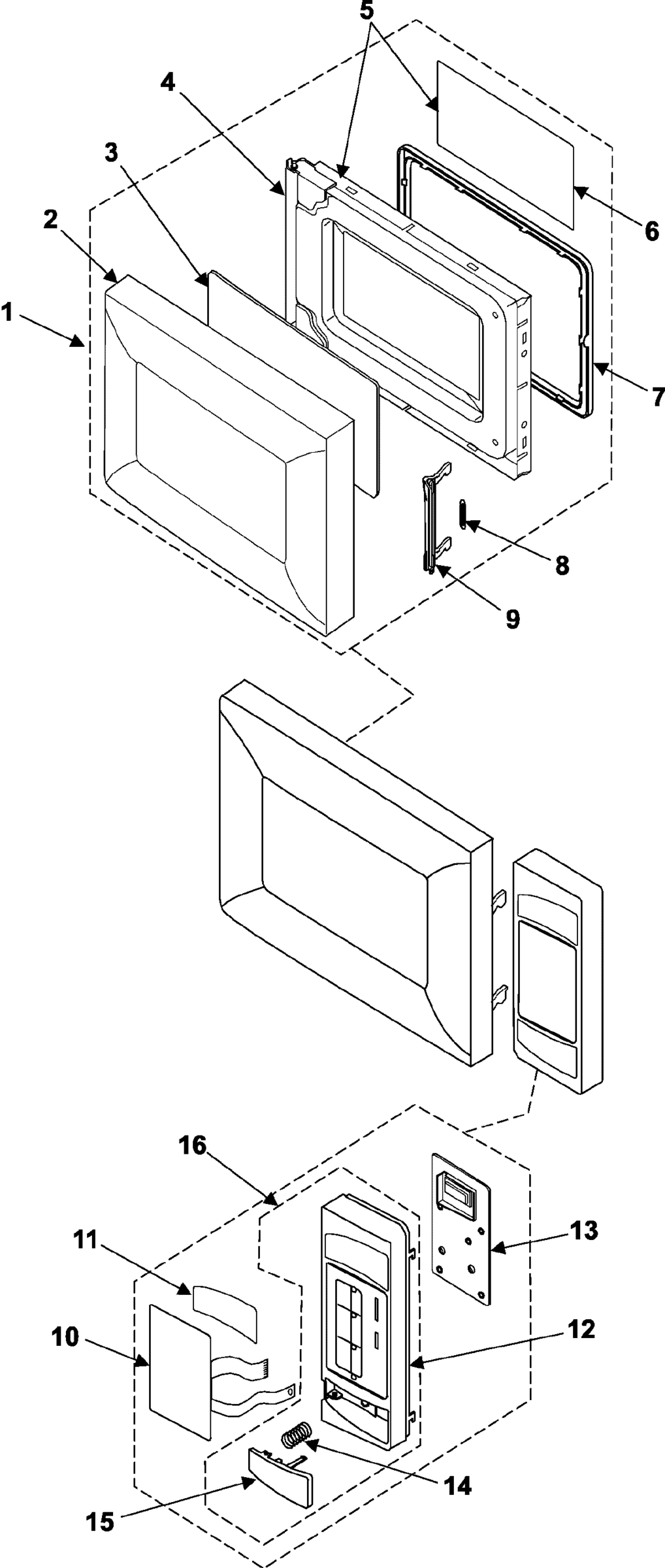 02 - CONTROL PANEL/DOOR ASSEMBLY