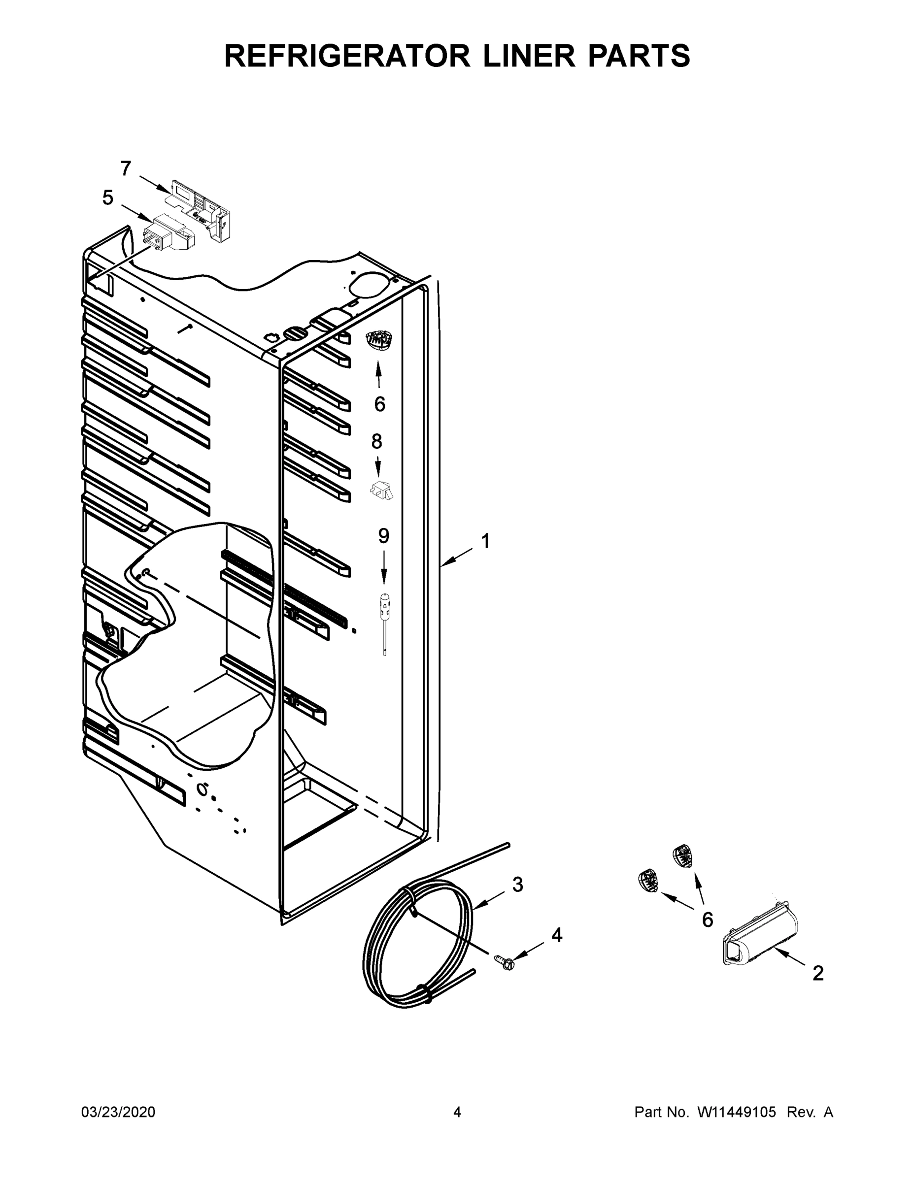 03 - REFRIGERATOR LINER PARTS