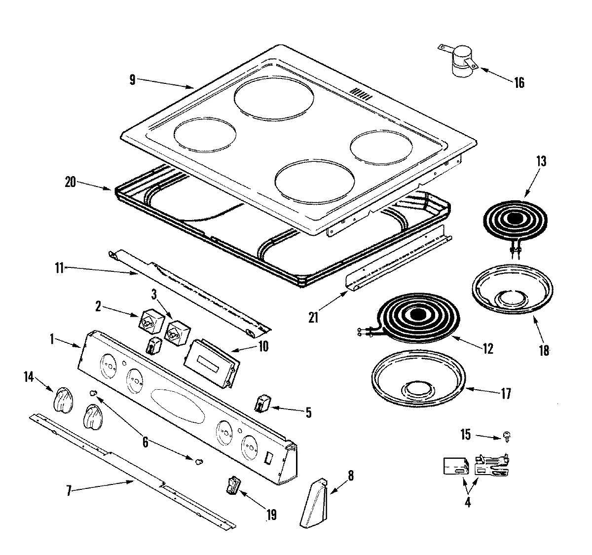 02 - CONTROL PANEL/TOP ASY (MES5552)