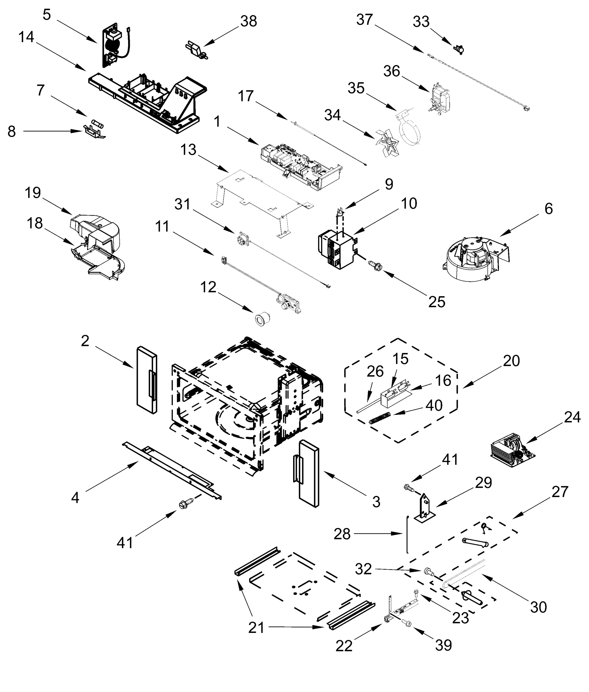 CABINET AND STIRRER PARTS