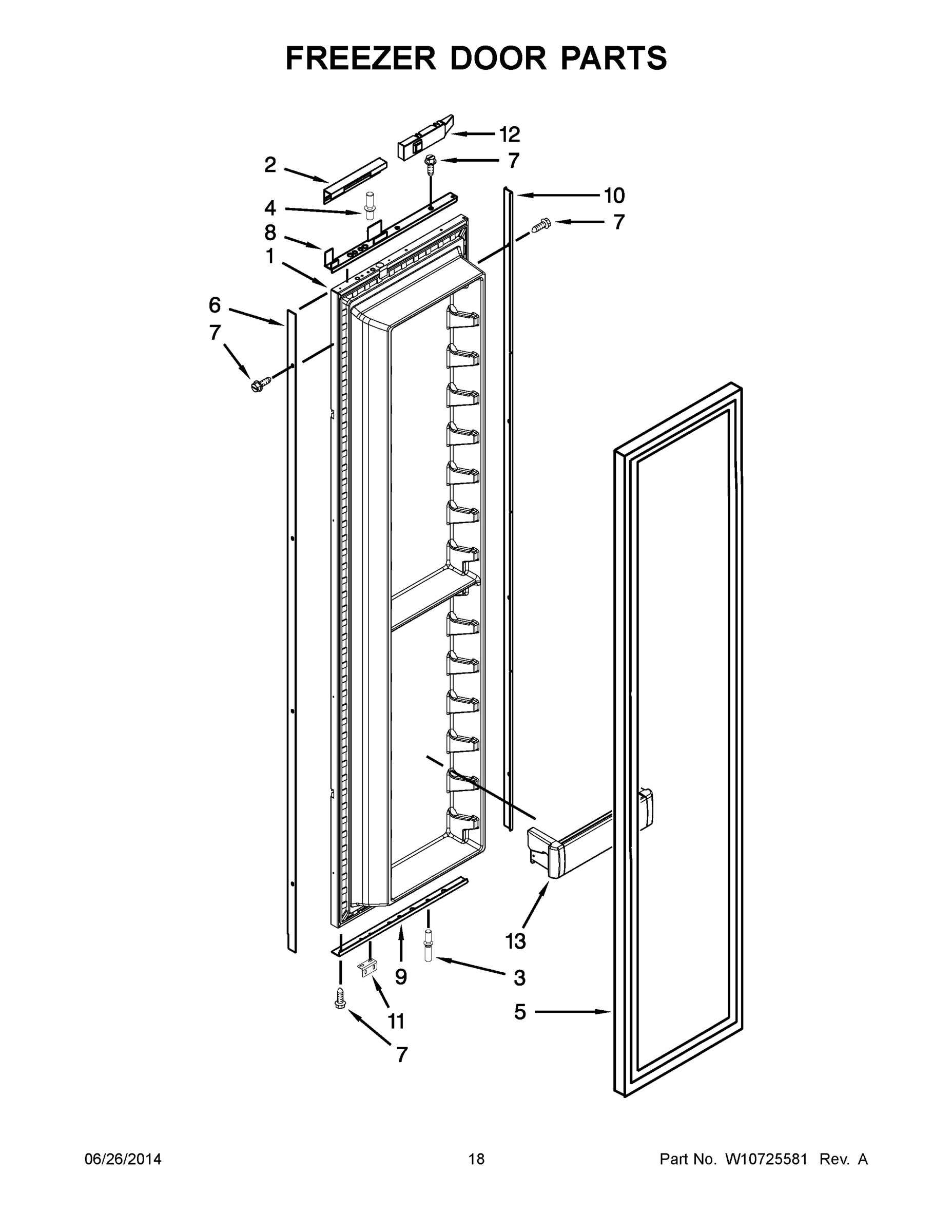 10 - FREEZER DOOR PARTS