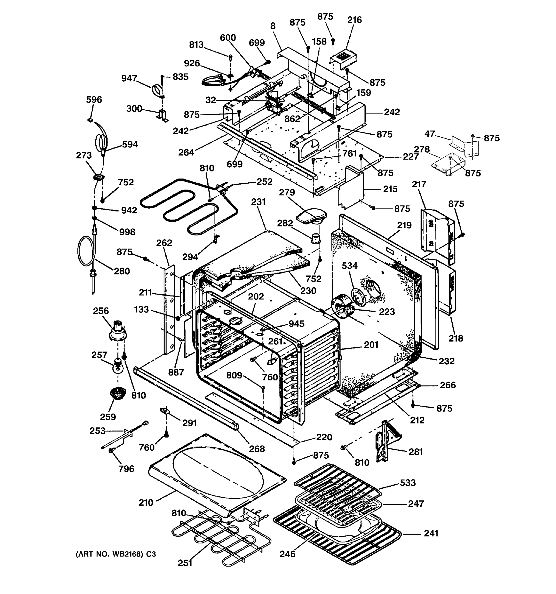 BODY WITH MICROWAVE SUPPORT