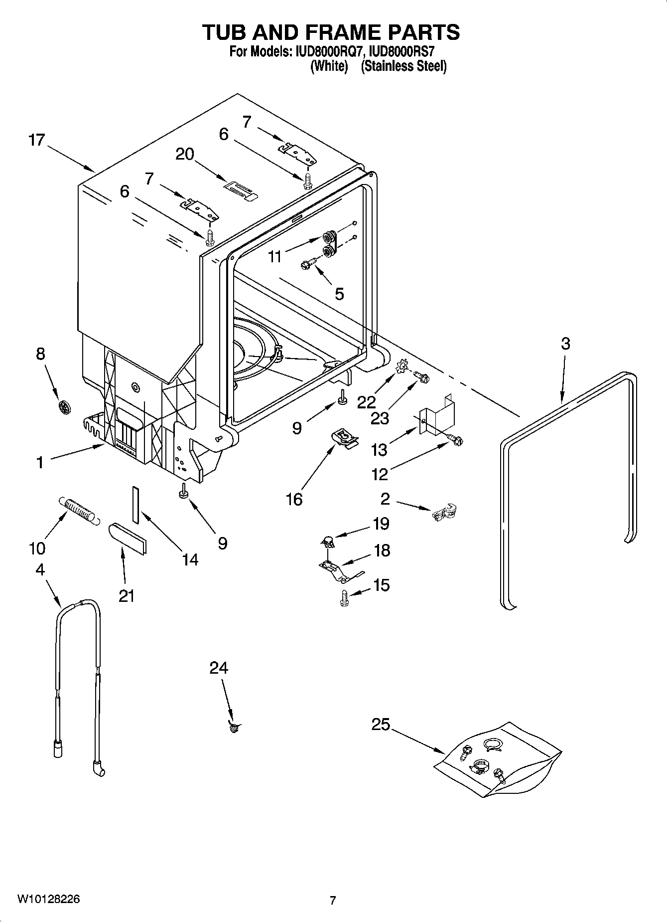 07 - TUB AND FRAME PARTS