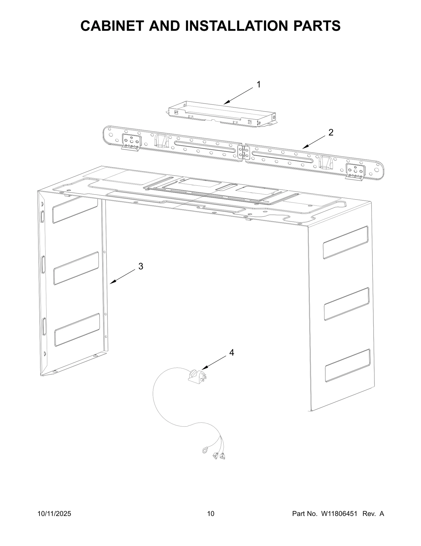 CABINET AND INSTALLATION PARTS