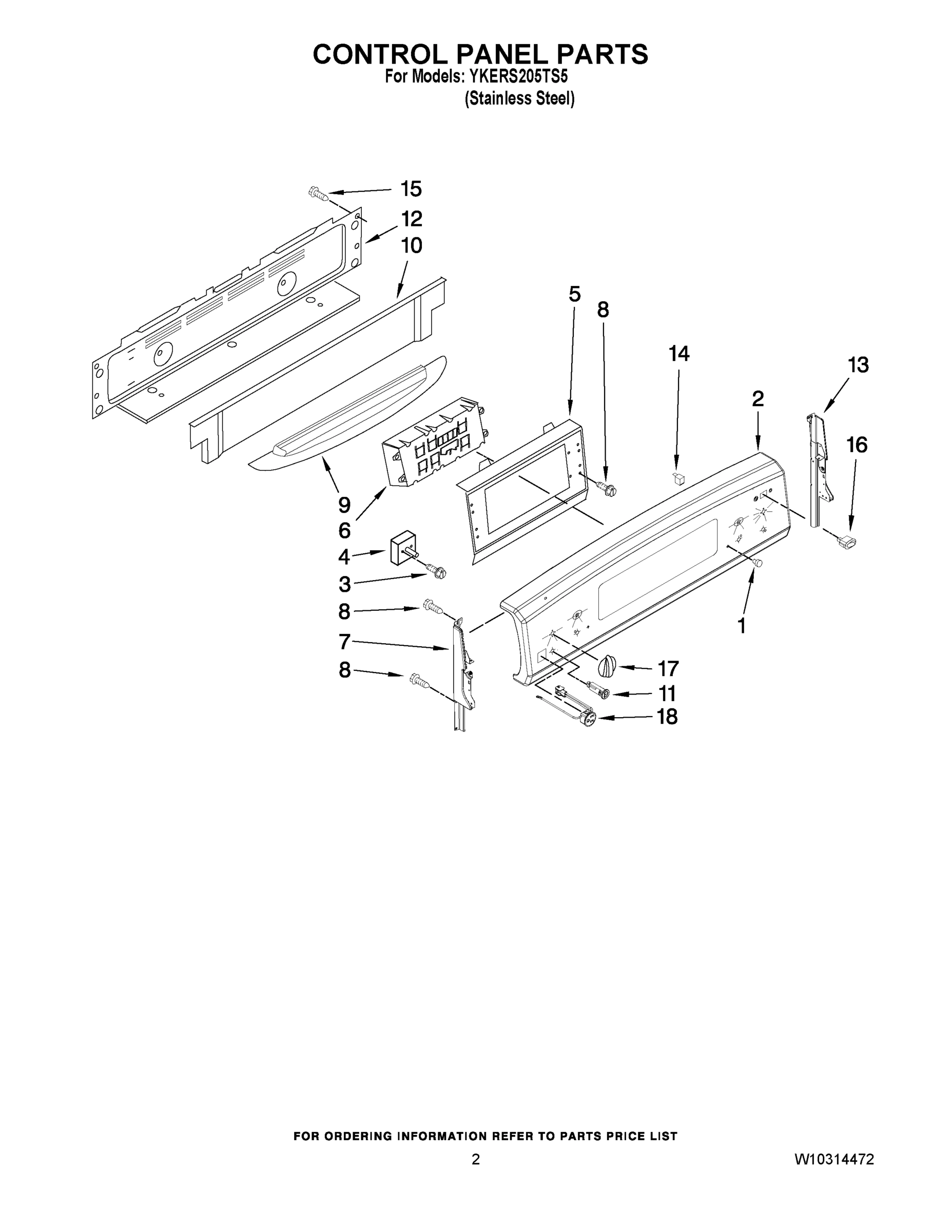 02 - CONTROL PANEL PARTS