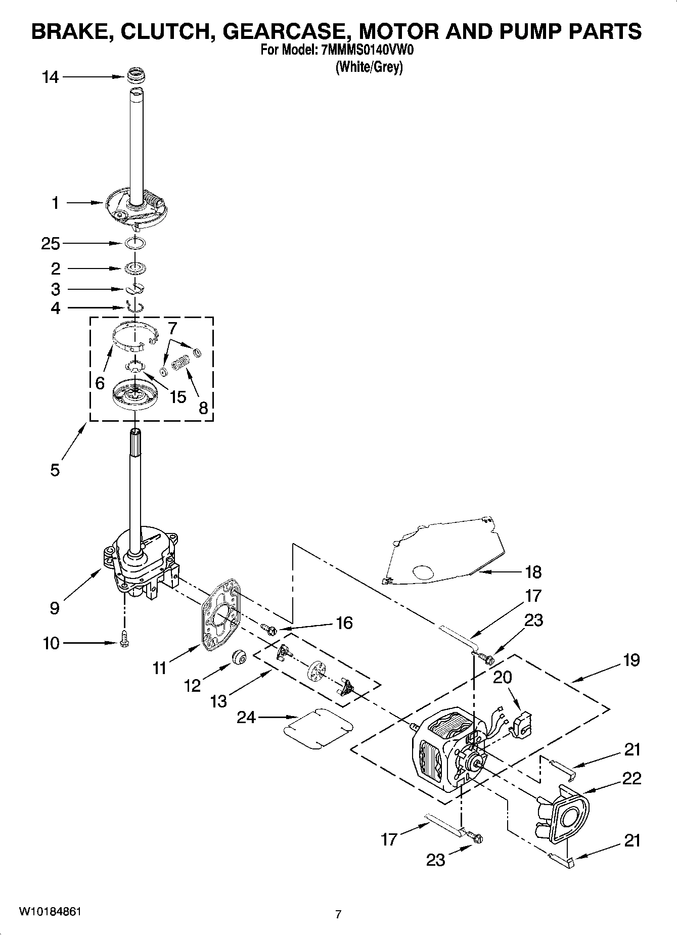 04 - BRAKE, CLUTCH, GEARCASE, MOTOR AND PUMP PARTS