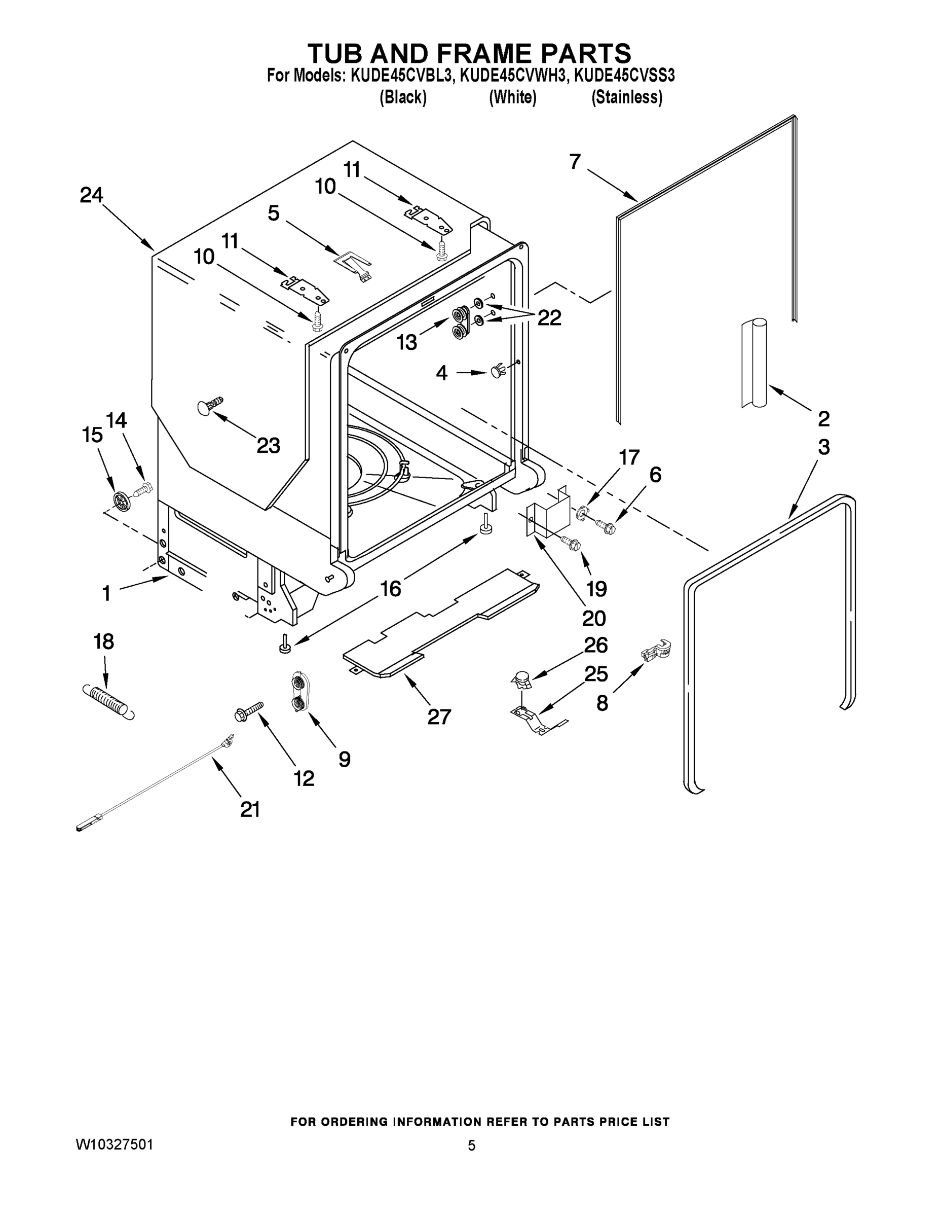 05 - TUB AND FRAME PARTS