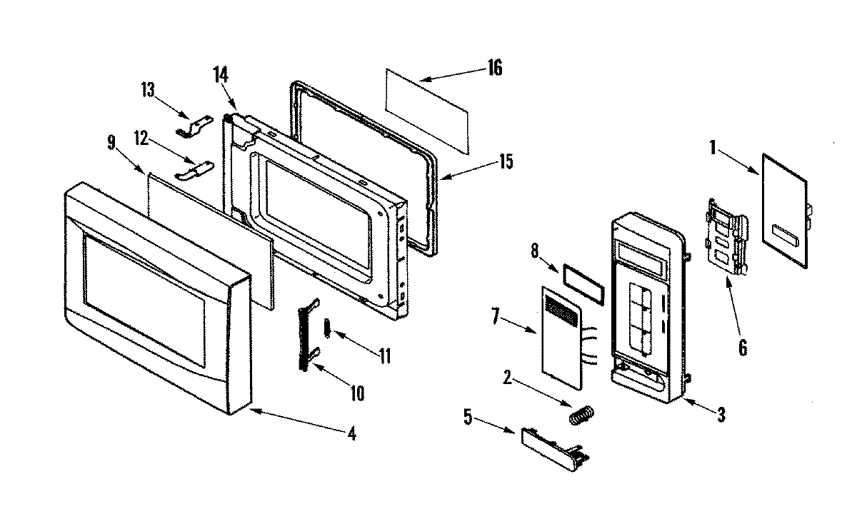 02 - CONTROL PANEL/DOOR ASSEMBLY