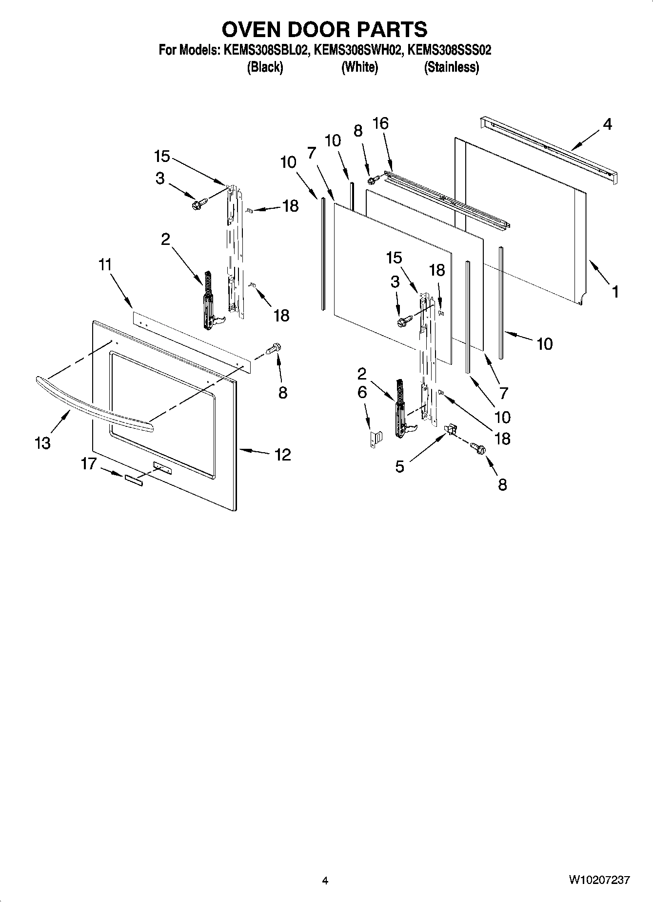03 - OVEN DOOR PARTS