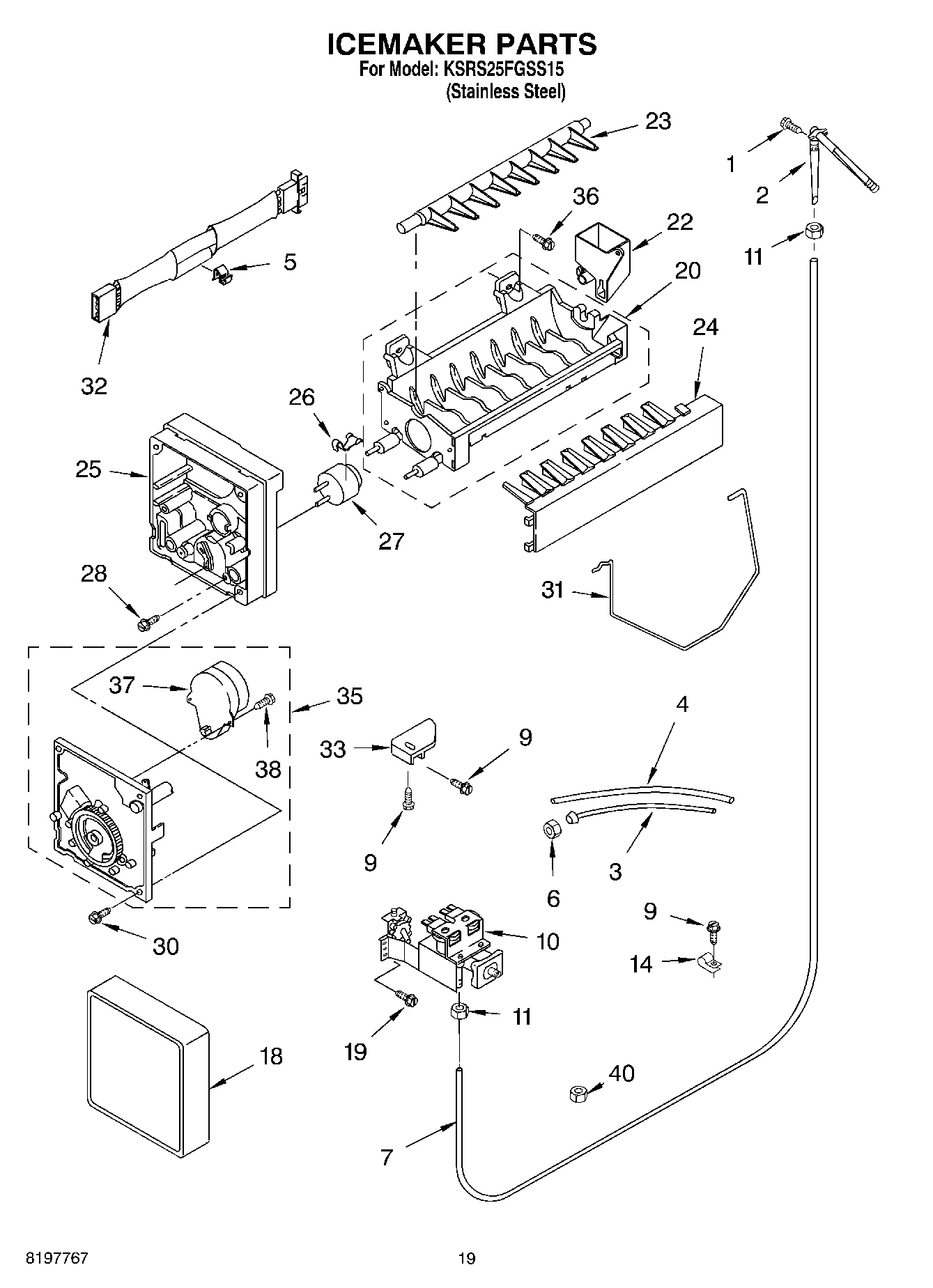 12 - ICEMAKER, OPTIONAL