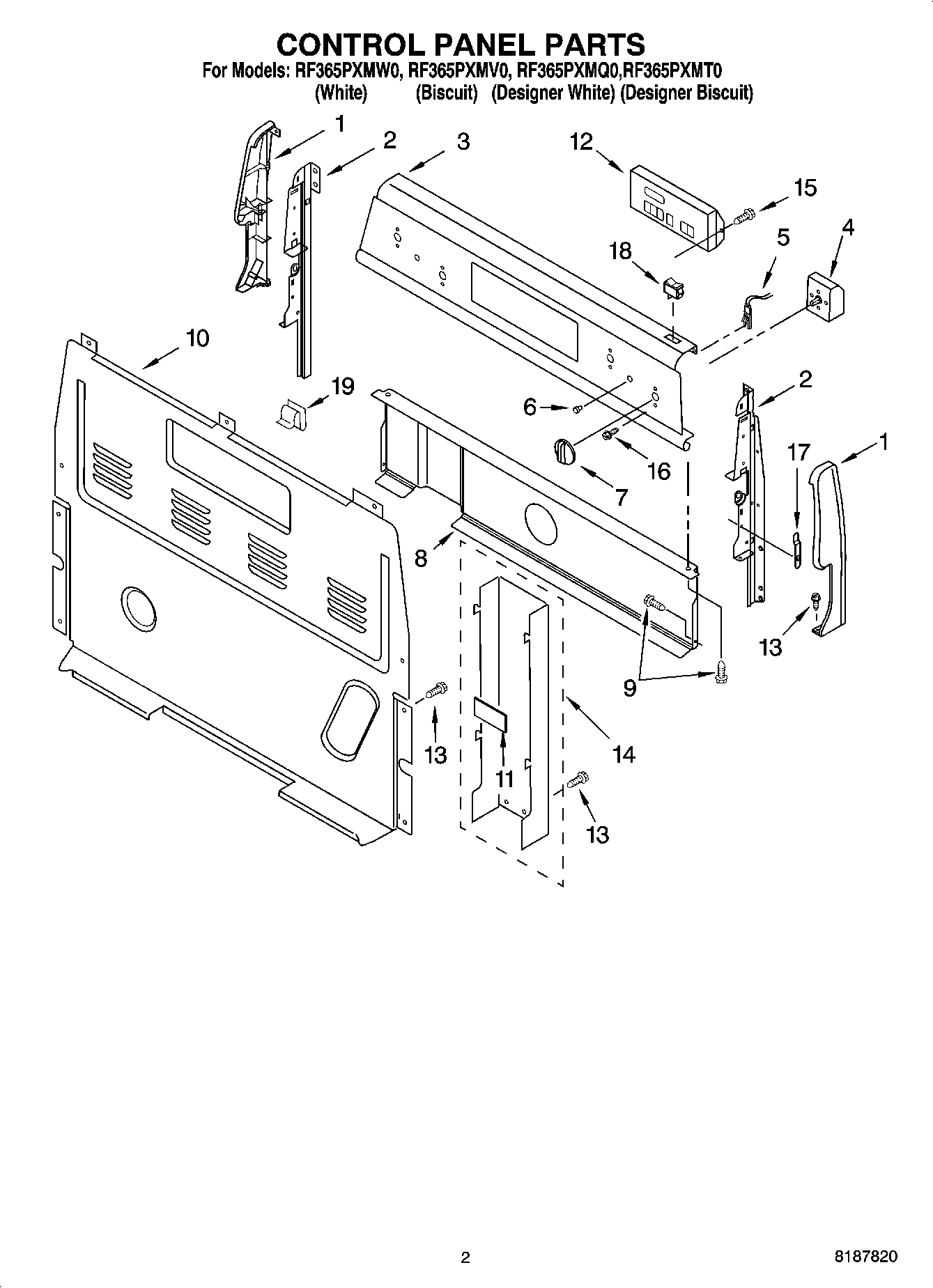 02 - CONTROL PANEL PARTS